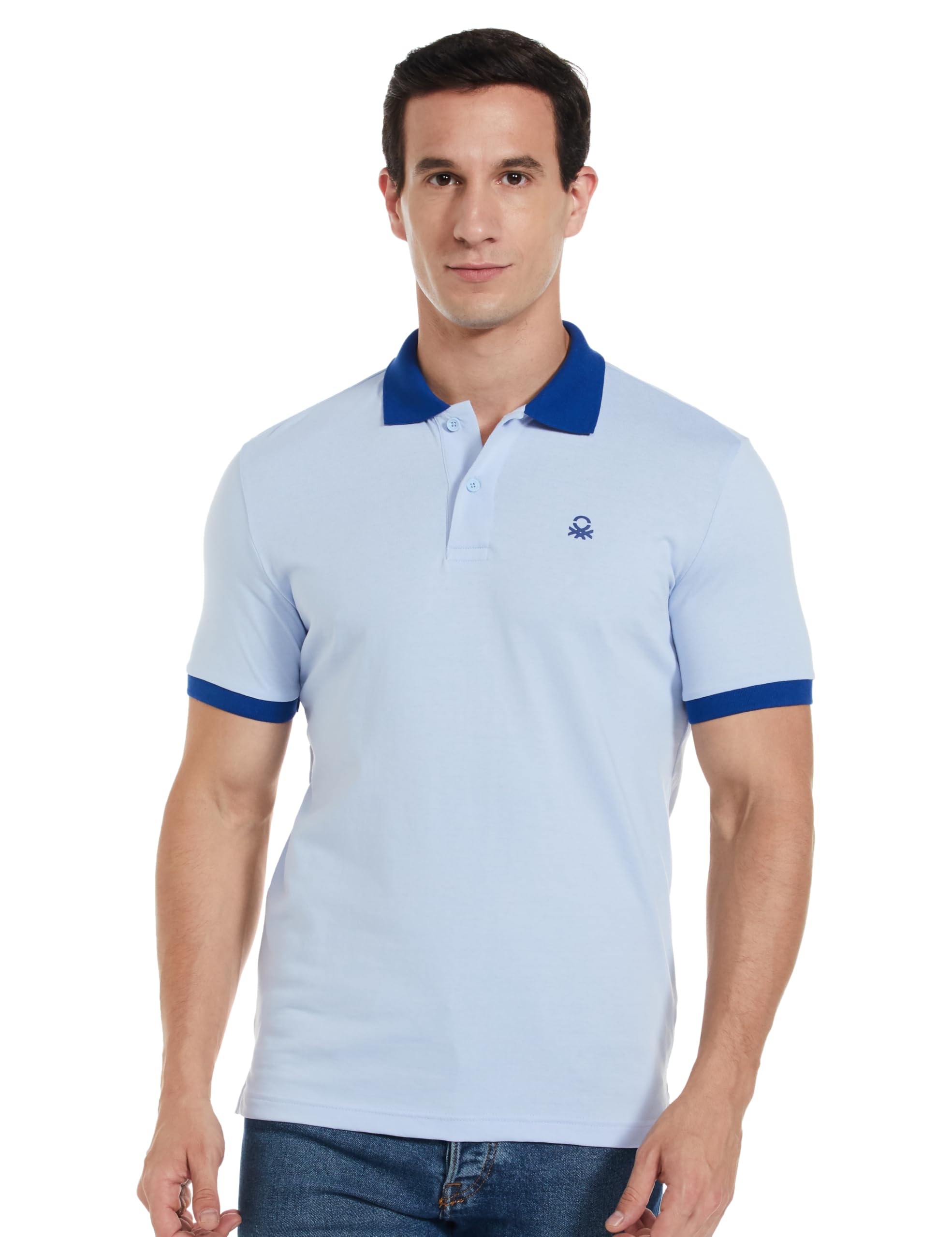 united colors of benetton Men's Solid Regular Fit Polo Shirt-picture-39