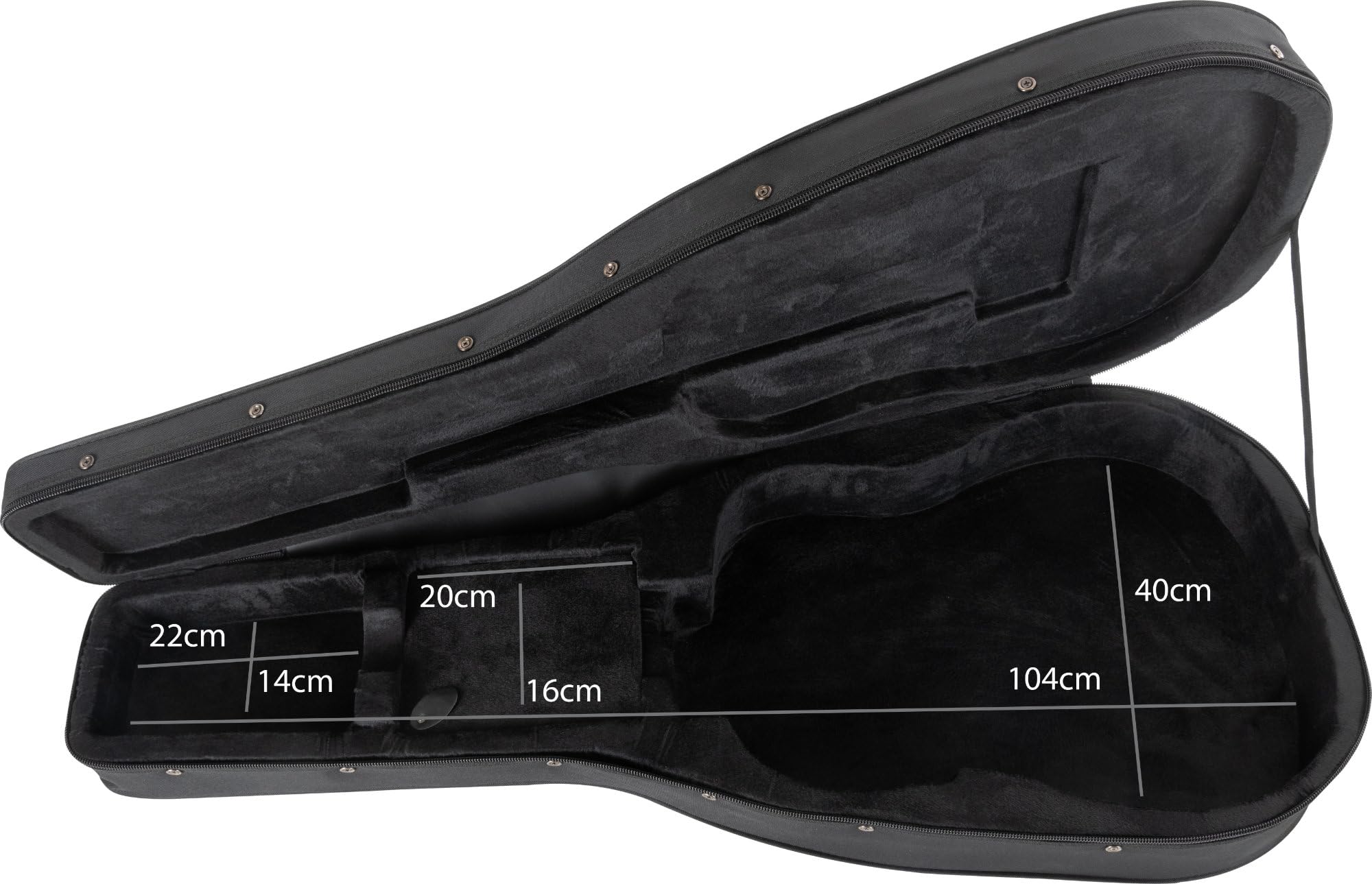 ROCKTILE WGSC-4222BK Westerngitarre Softcase - Handlicher Leichtkoffer für alle gängigen Westerngitarren