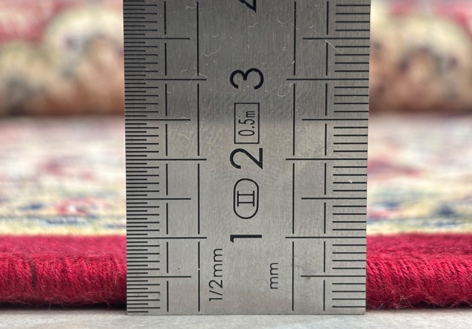 Kashmir Design M53R - Tappeto orientale, 150 x 210 cm, in viscosa lucida, colore: Rosso/Beige