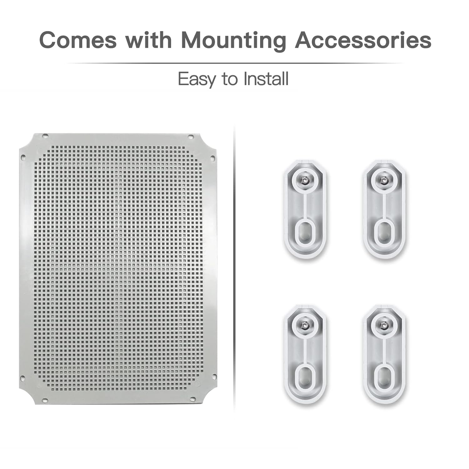 Sunnyglade ABS Plastic Dustproof Waterproof IP65 Junction Box Universal Durable Electrical Project Enclosure with Lock (15.7“x11.8”x7”)