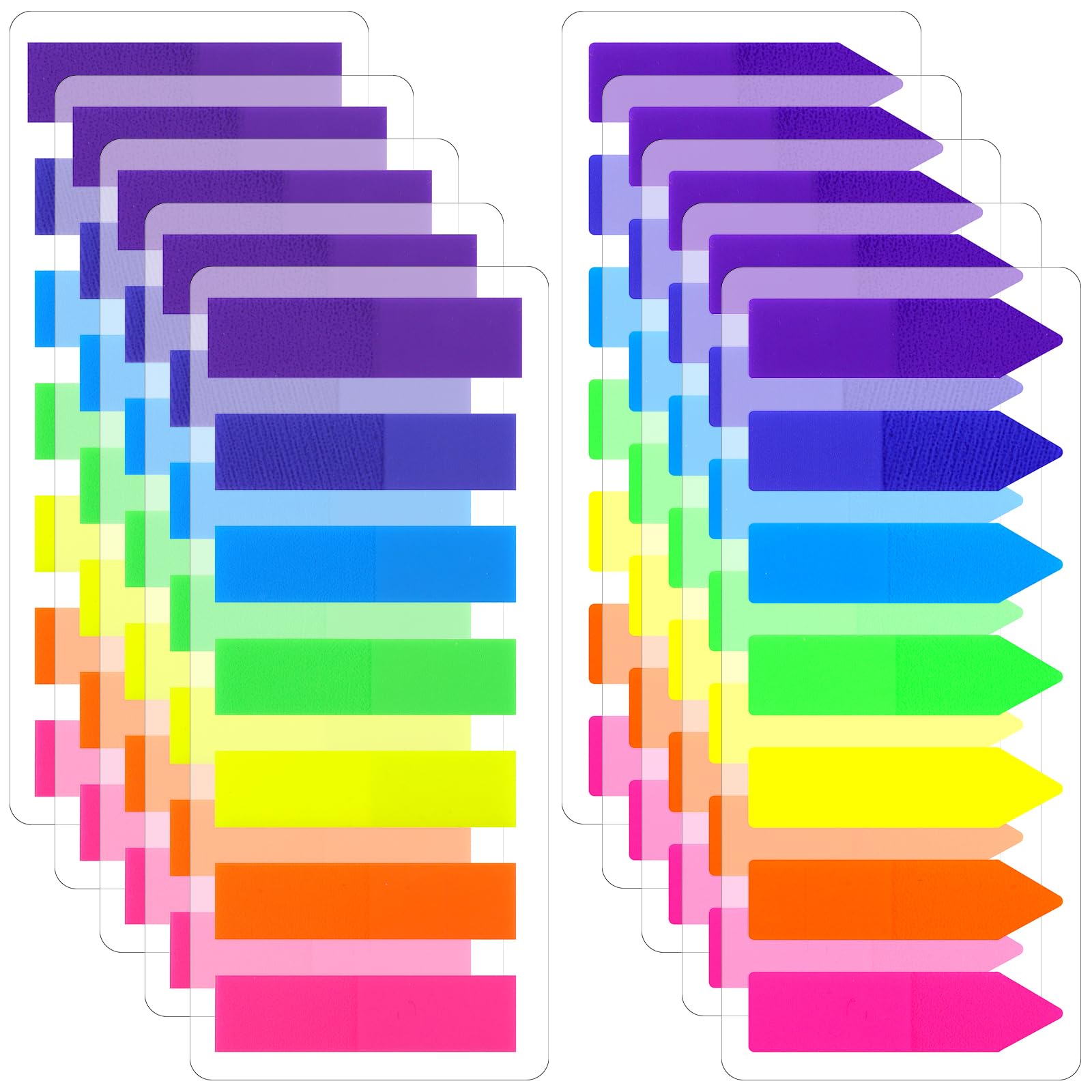 2000 Pcs Page Markers, Sticky Tabs Small Sticky Notes Flags and Arrow Flags, Fluorescent Index Tab Stickers Multi-Colored Bookmarks for Notebooks, Annotating Books
