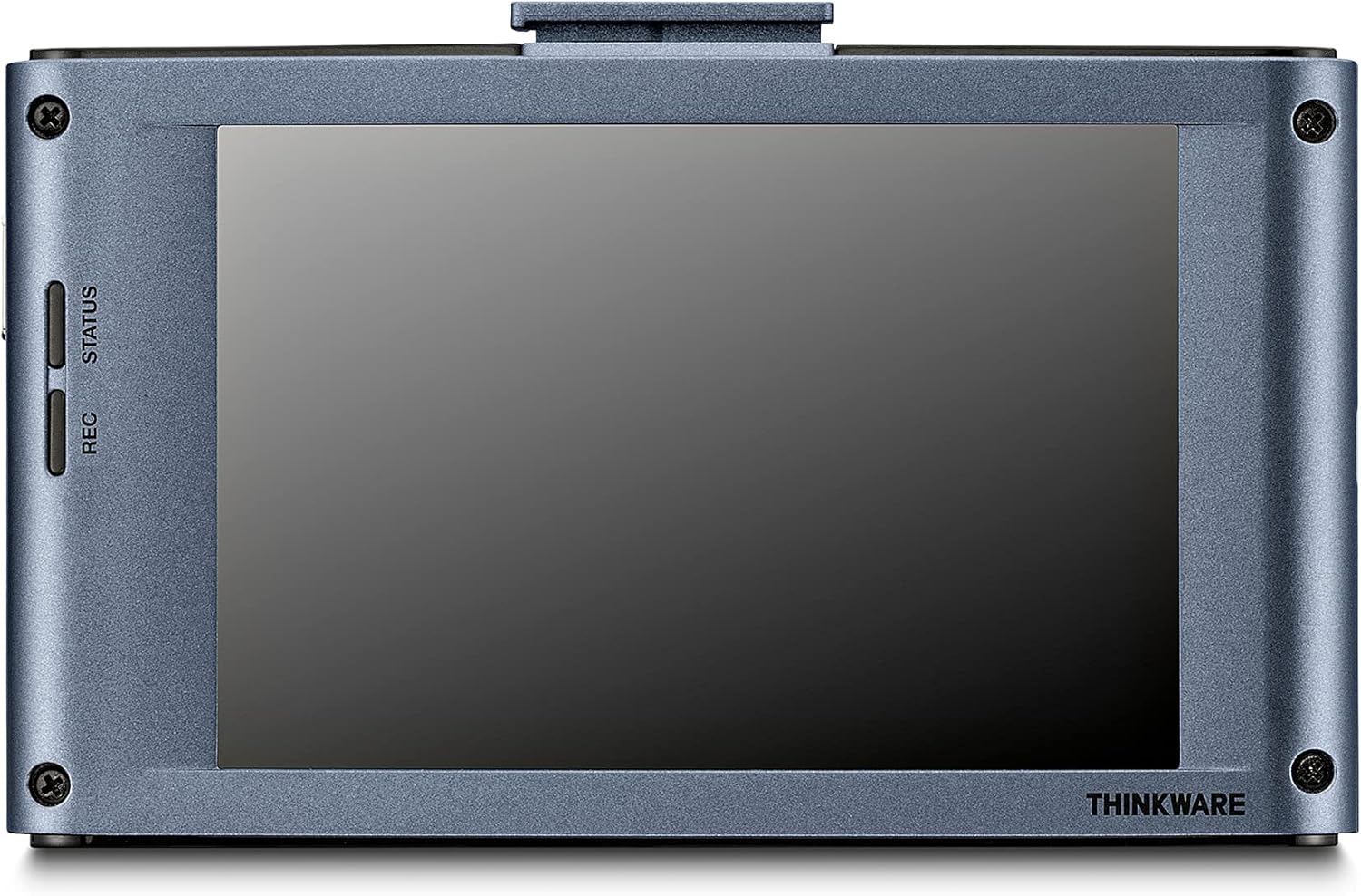వెనుక view of the Thinkware X1000 Dash Cam main unit showing the LCD touchscreen.