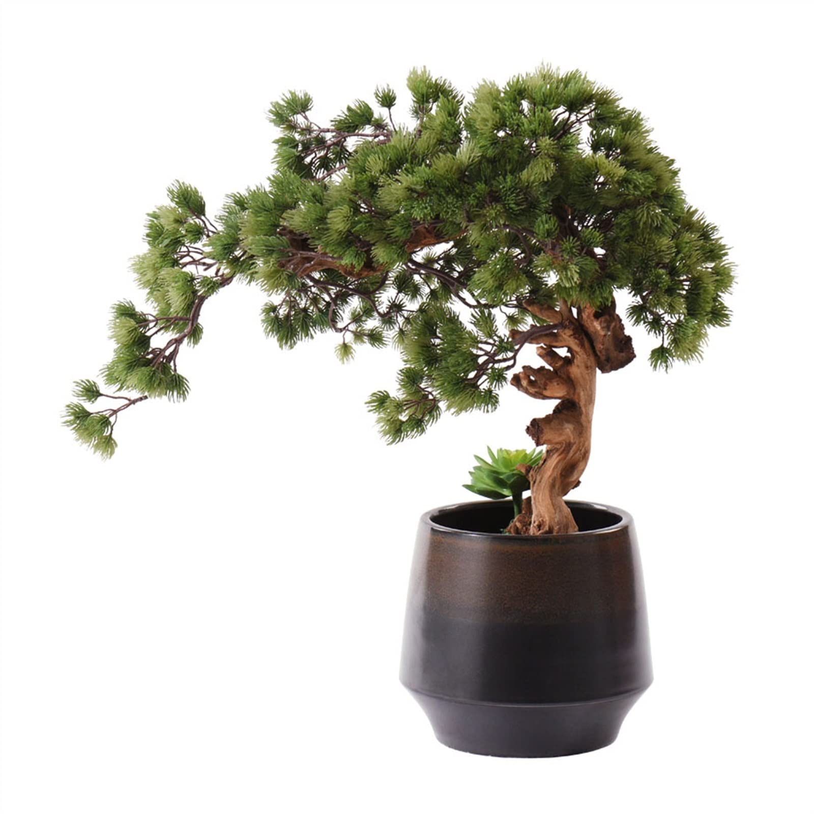 AYCDL Artificial Plants Display Tree Artificial Bonsai Tree Fake Plants With Ceramic Pot Japanese Bonsai Decoration Artificial Plants Indoor Potted Faux Pine Plants Bonsai Tree