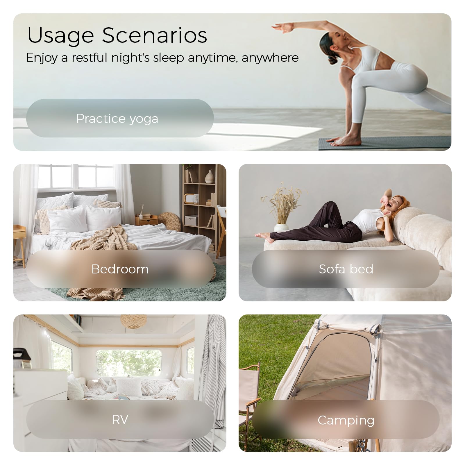 Sweetnight Surmatelas en Gel 160 x 190 x 5 cm, avec Housse Amovible et Lavable, Surmatelas en Mousse à mémoire de Forme 160 x 190 x 5 cm, avec Sangles élastiques, Blanc