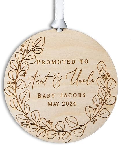Promoted to Aunt and Uncle Ornament, PregnancyAnnouncementGift, AnnouncingPregnancytoAunt, ChristmasPregnancyAnnouncement,