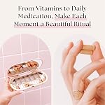 Dosey 7-Day Pill Organizer - Pill Case with 7 Pill Compartments for Medicine Storage & Protection – Stylish & Elegant Medication Organizer with Mirror