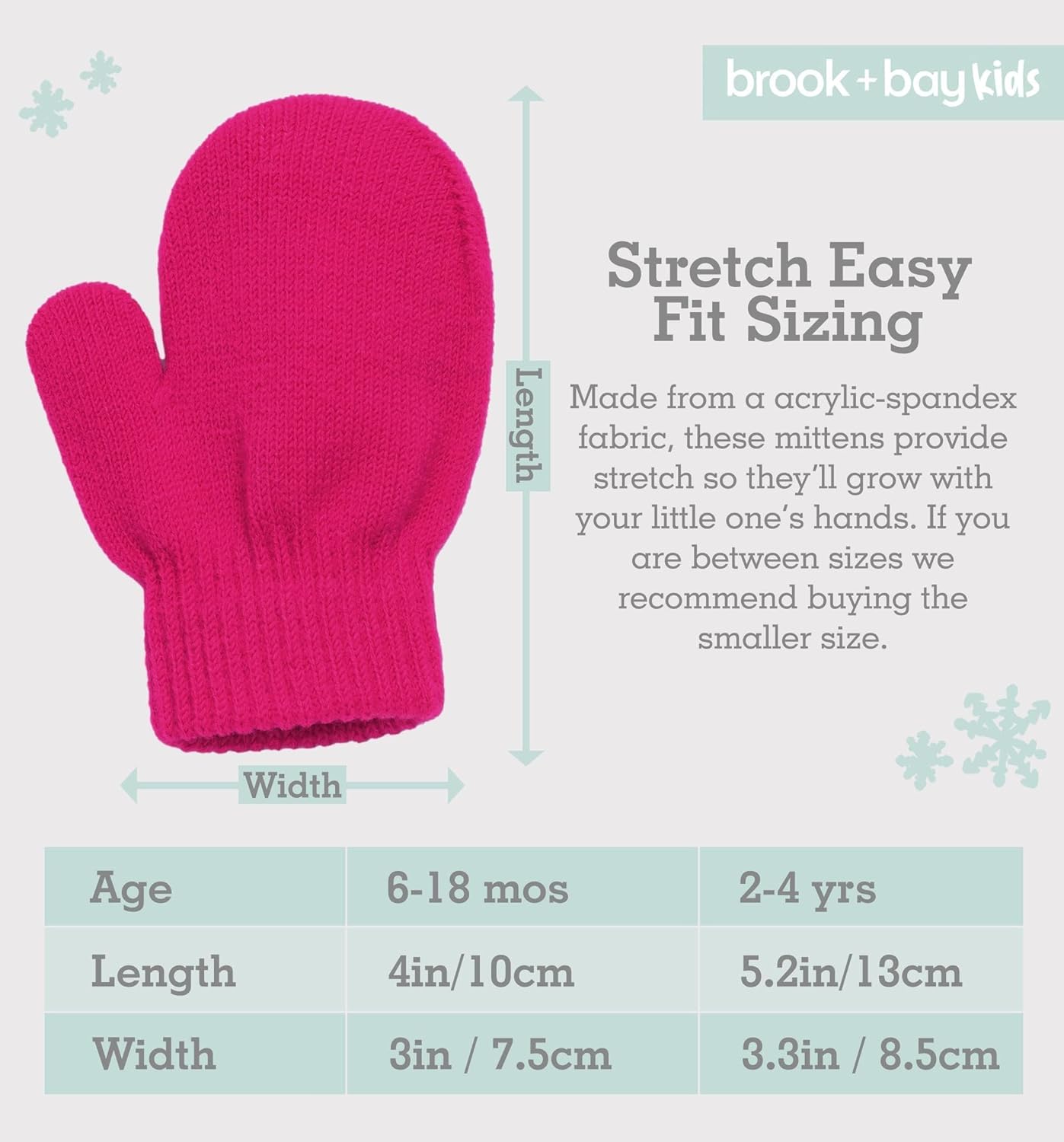 Brook + Bay Toddler Mittens-Kids Magic Gloves Knit Mittens- Childrens Mittens,Kids Mittens Winter,Mittens for Kids,Boys Girls - Image 6