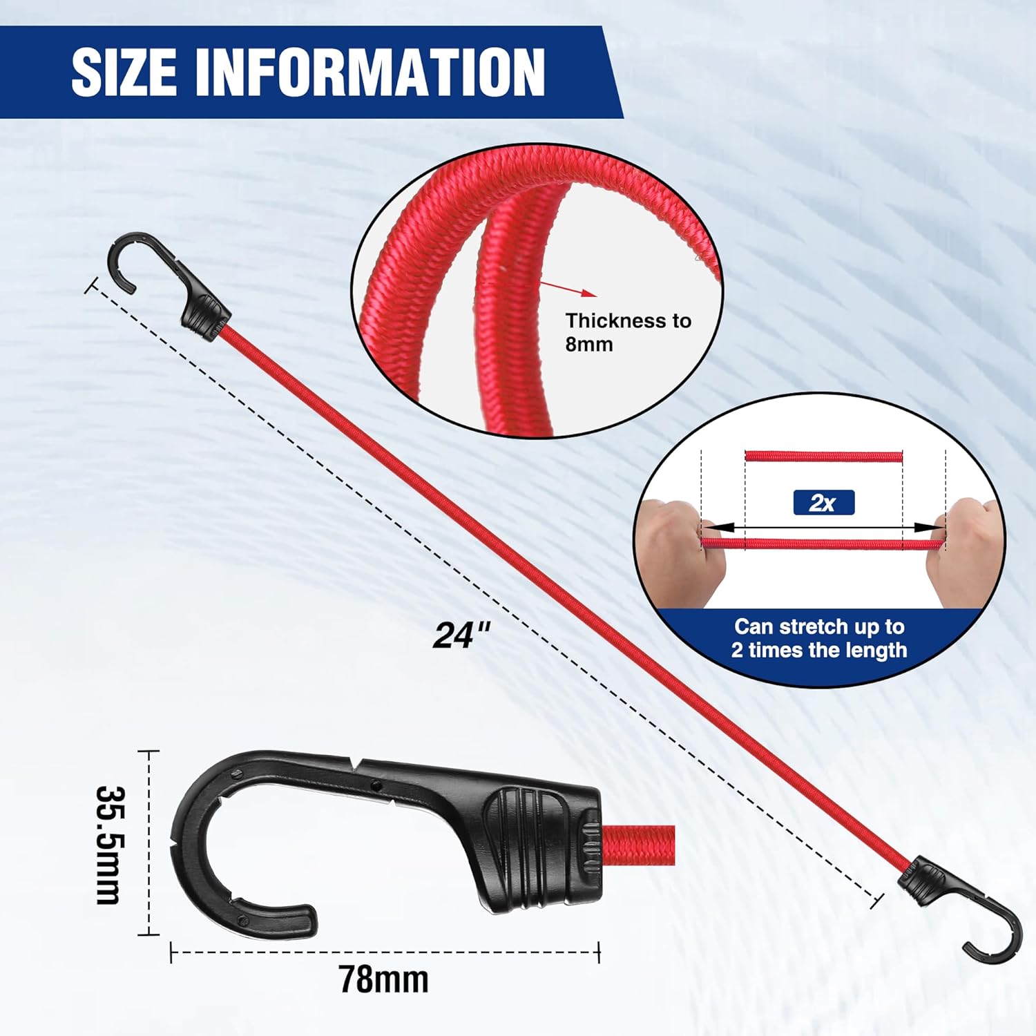 WORKPRO Bungee Cords Heavy Duty Outdoor & WORKPRO Bungee Cords Heavy Duty Outdoor