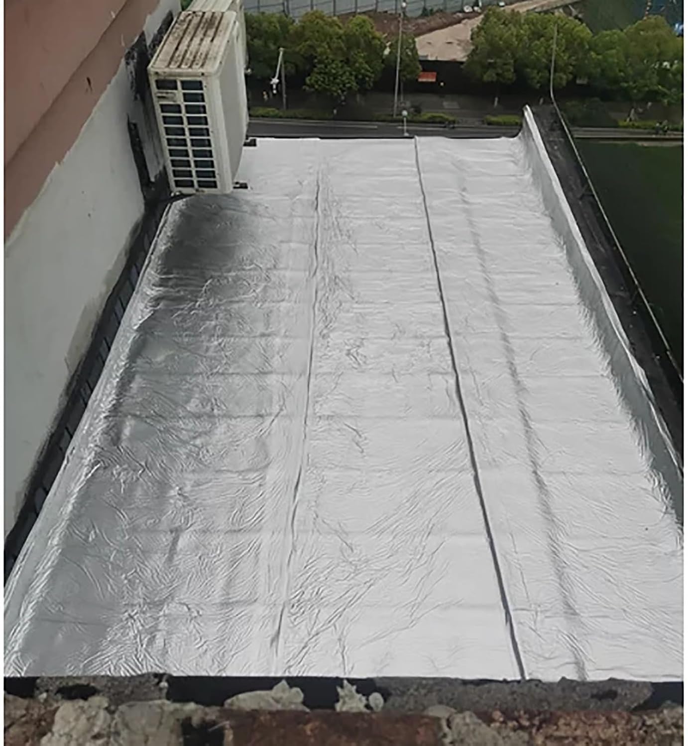 Insulation Foam, Self Adhesive, Pipe Insulation Foam Tube, Roof Aluminum Foil, Garage Door Insulation Panels, Sound Insulation, Thinkness 0.2in 0.4in (Color : 10mm(0.4in), Size : 1mx3m(3.3ftx10ft))