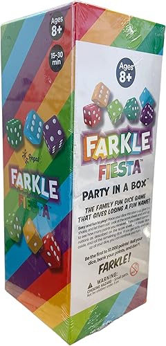 Miniatura 4 de Regal Games - Juego de dados clásico Farkle Fiesta con 6 juegos de dados de colores, 6 convenientes tazas de dados para agitar fácilmente y 20 hojas