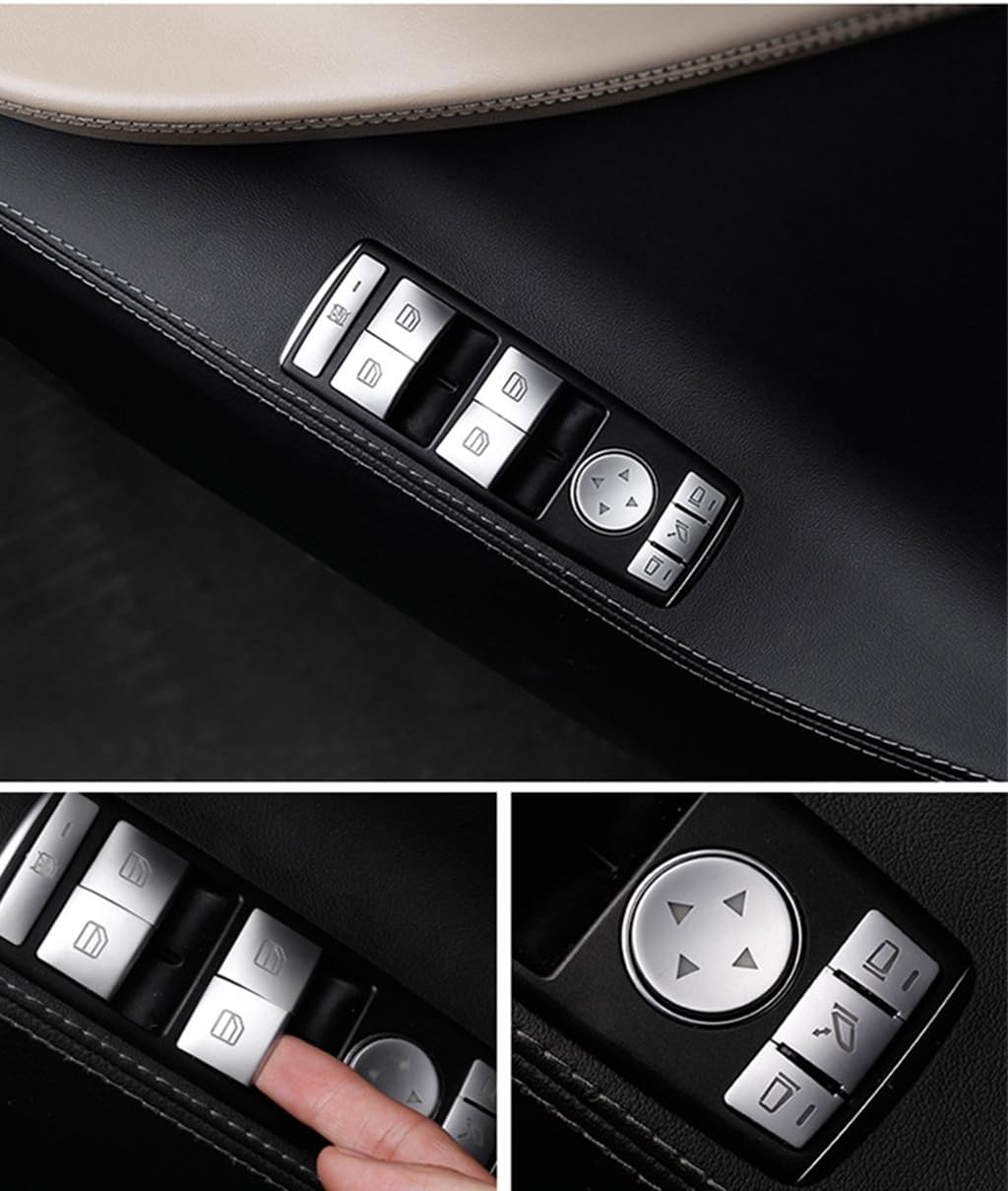 New Decorative Window Control Covers for Tesla Model X 2015-2018 (Button Covers)