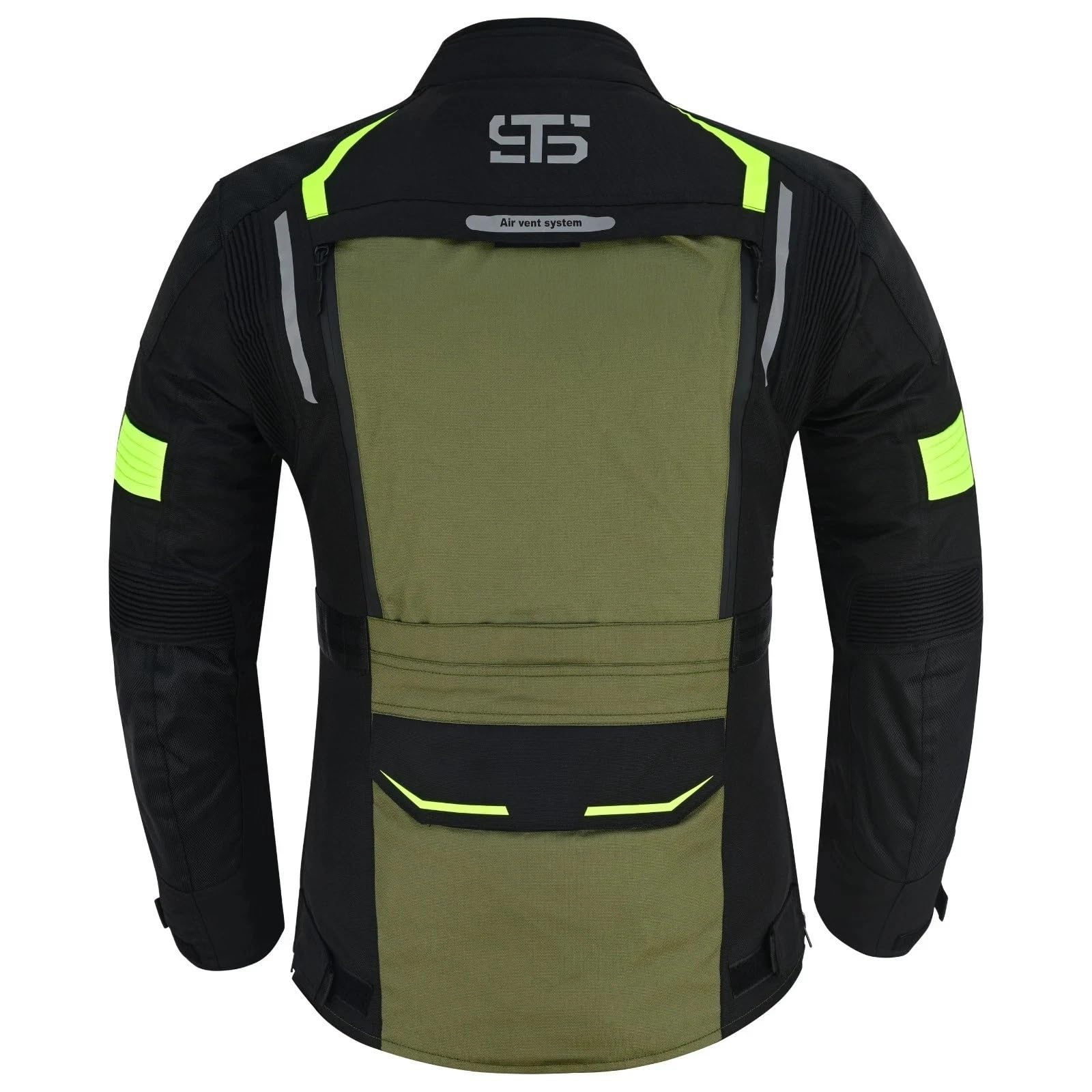 Generico Giacca Moto in Tessuto,ST 838 DRAGON, Waterproof, 3 Strati, 4 Stagioni, Impermeabile, con Protezioni CE