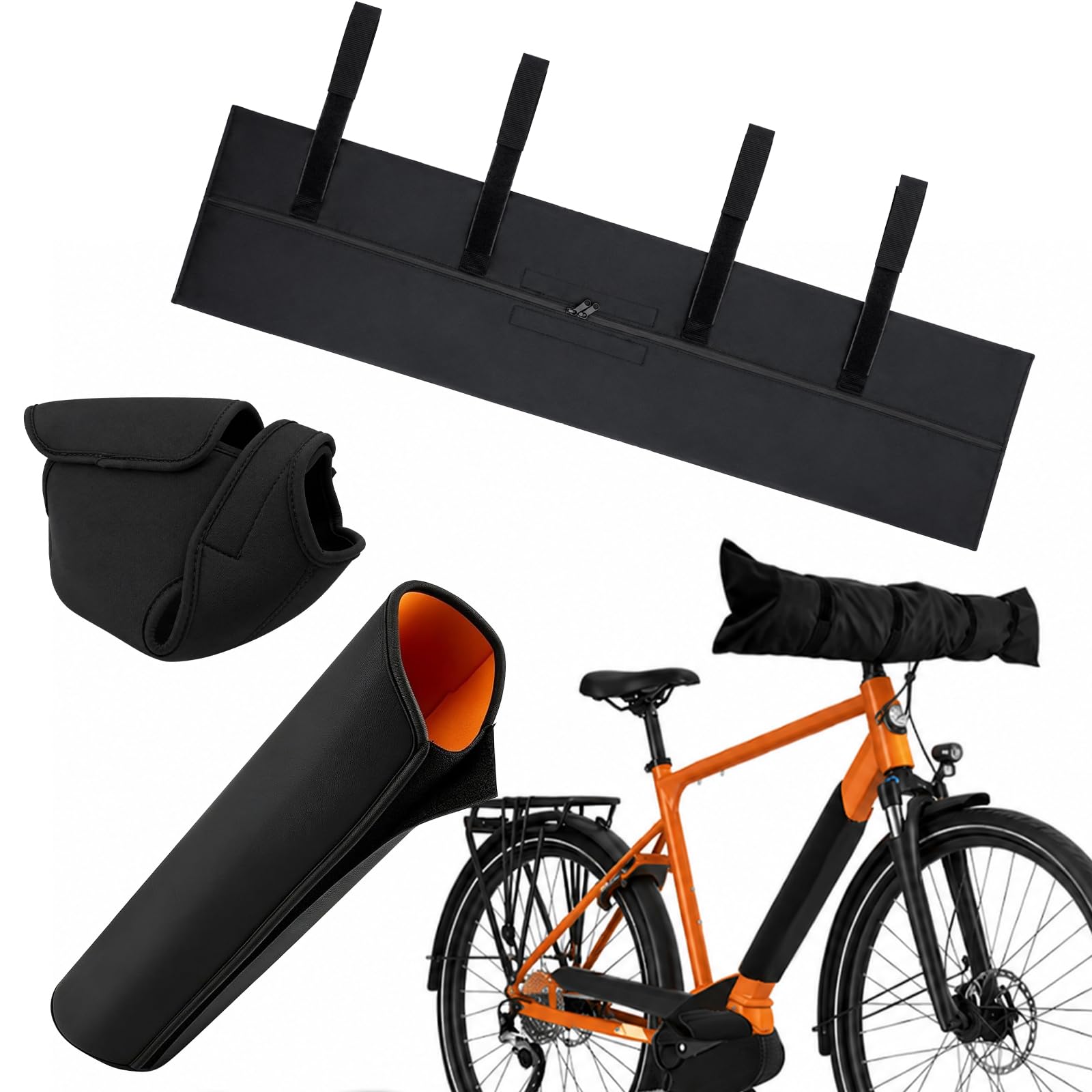 Ebike Transporte Protection 3-teilig,Lenkerschutzhülle Akku Schutzhülle E-Bike Motor Schutzhülle & 2 Pedalschoner,Fahrrad Schutzhülle Schutz für Fahrradträger vor Wasserfest&Feuchtigkeit