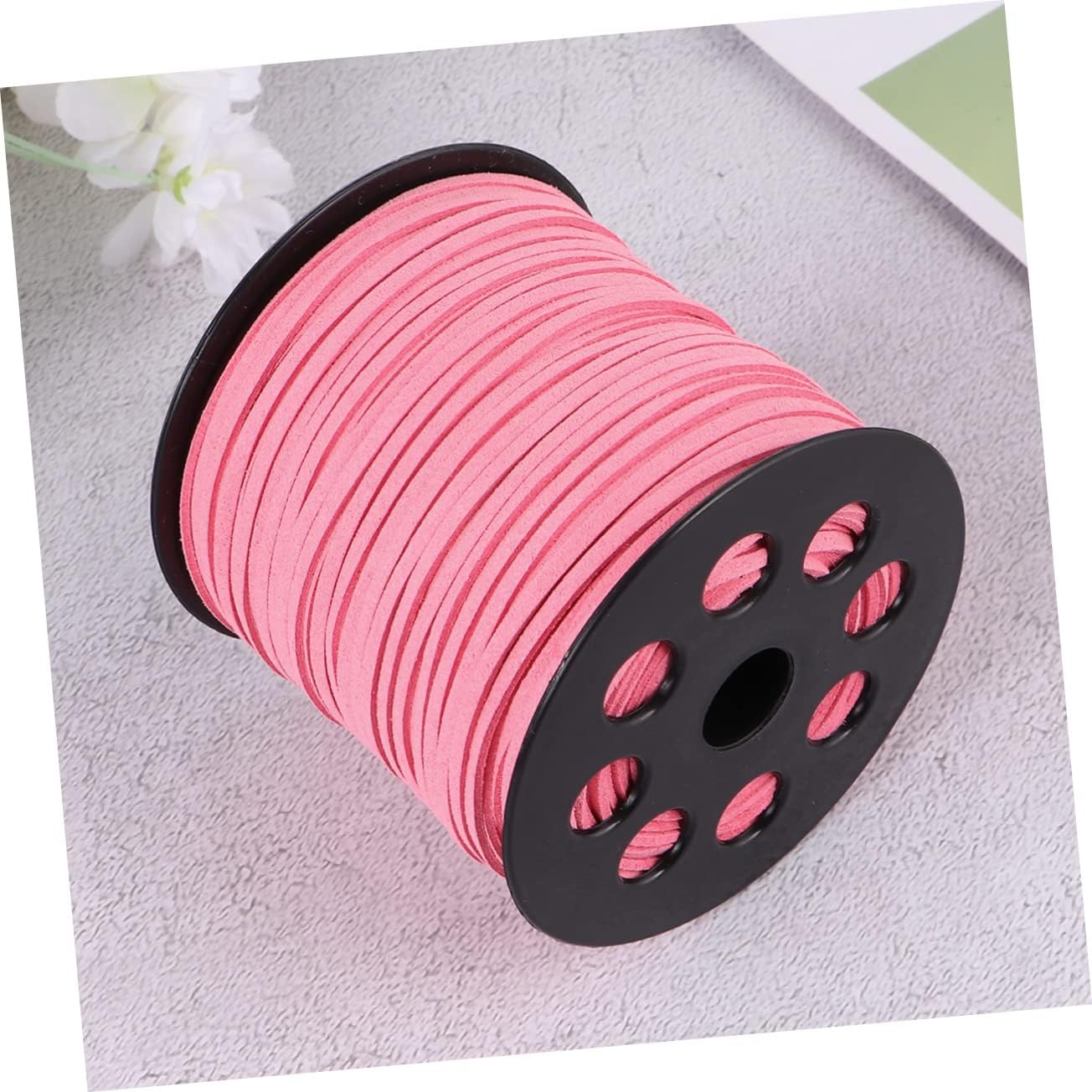 STOBOK 2rolls Faux Suede Beading Thread Faux Leather Cords DIY Rope Cord for Jewelry Making Bracelets Necklace
