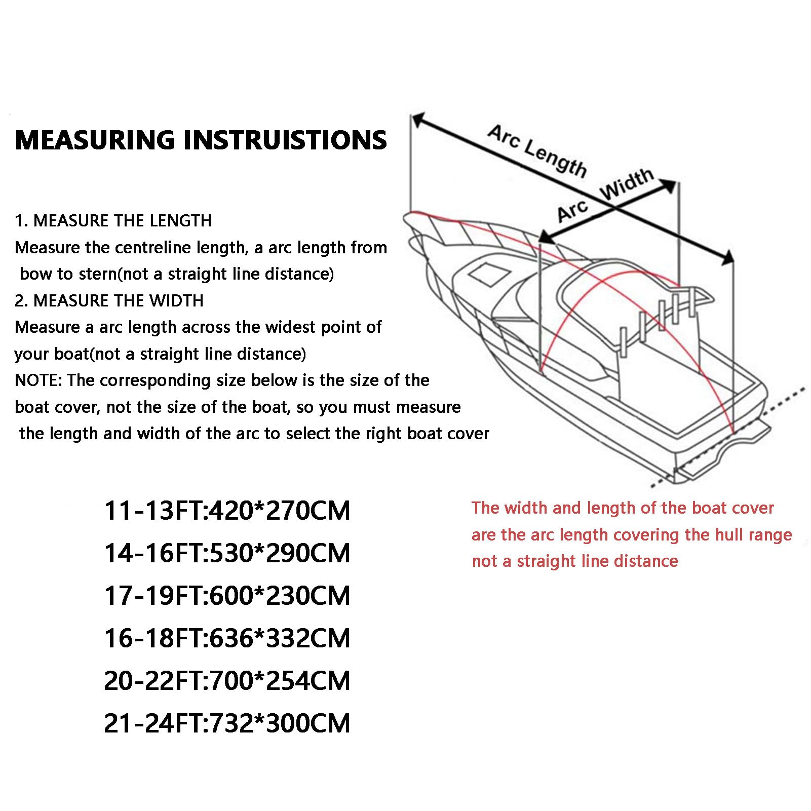 Coperture per kayak da esterno, Copertura for barca rimorchiabile 600D Oxford V Hull Tri Dimensioni multiple(21~24FT:732 * 300CM)