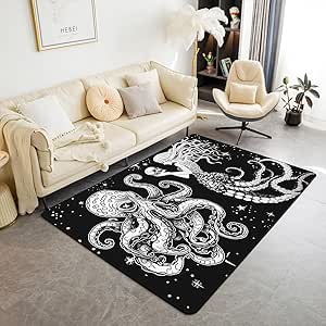 Amazon.com: Galaxy Area Rug 5x7,Octopus Tentacles Carpet Kawaii Room ...