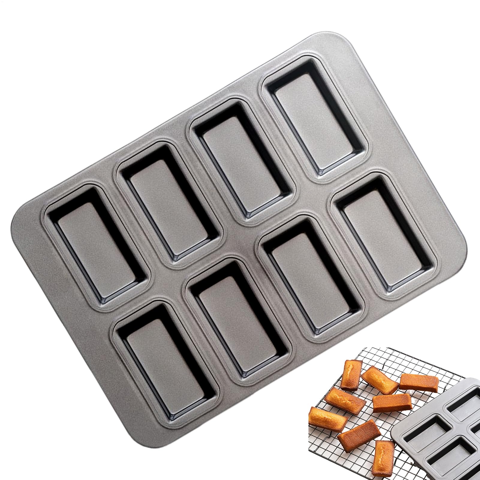 Small Cheesecake Molds | Financier Mold, Carbon Steel Cake Mold, Non-stick Baking Pan, Suitable For Brownies, Bread, And Pastries Oven Baking Tools. For Cupcake, Muffin, Cheesecake Cold Desserts