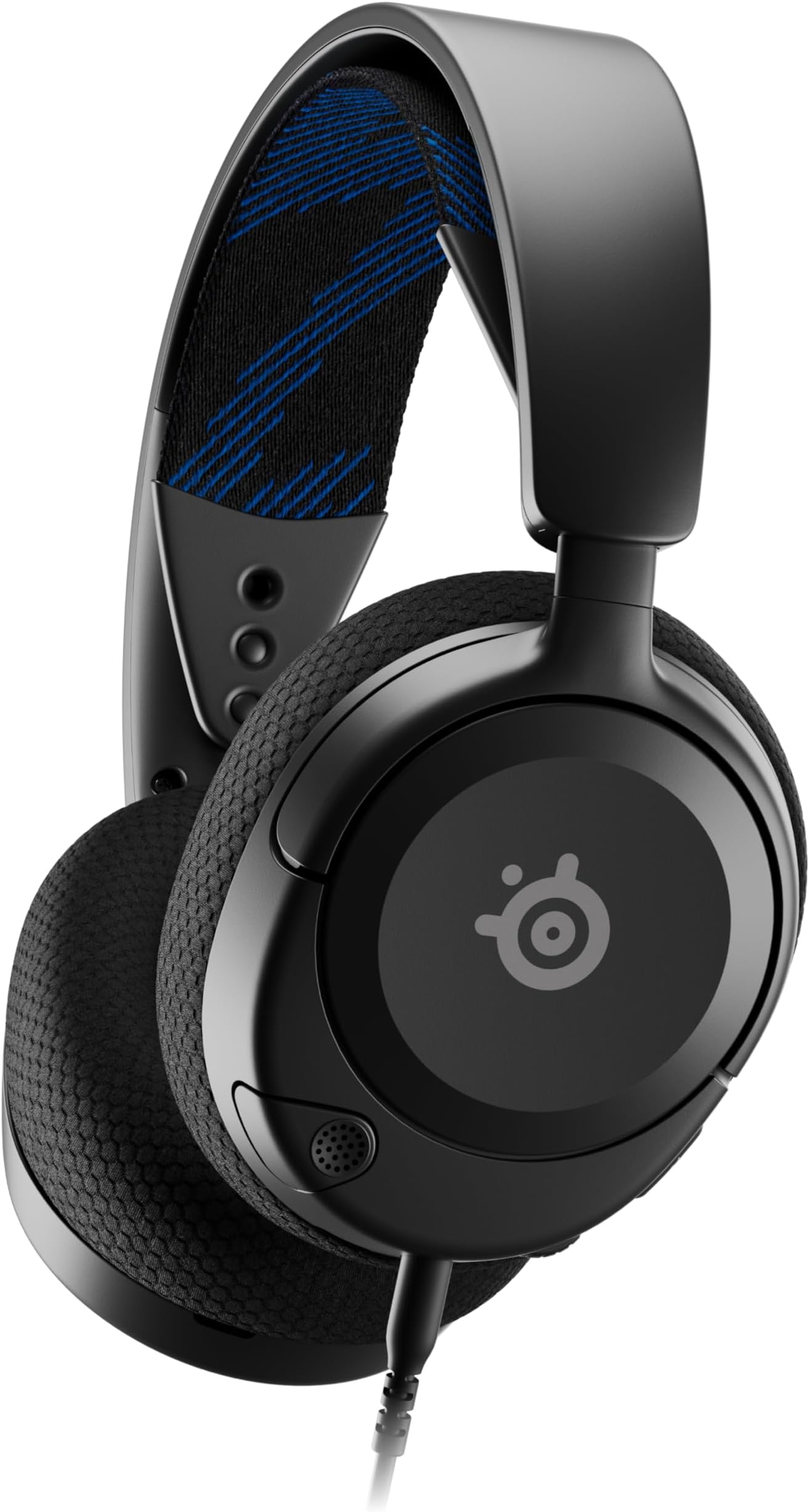 SteelSeries 61611 Arctis Nova 1P Gaming Headset, Lightweight, Wired, Enclosed, Two-Way Mic, Noise Cancelling, Space Audio, Hi-Fi Sound, Adjustable, Black