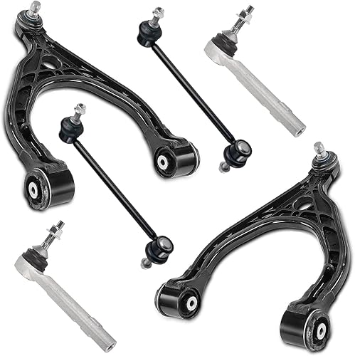 Miniatura 69 de Detroit Axle - Kit de brazos de control delanteros de 6 piezas para Toyota Corolla 2014-2019, 2 brazos de control inferiores con rótulas, 2 varillas