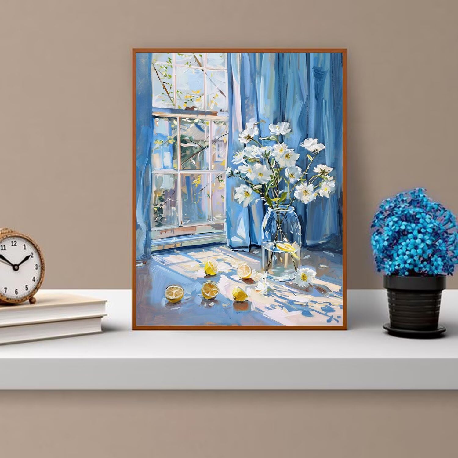 Dipingere con i Numeri Adulti frutta, Fiori Dipingere con i Numeri Bambini DIY Kit, Set Premium con Pennelli, Decorazione Casa & Creativo Regalo di Compleanno, Attività di Tempo libero 70x95cm z-398