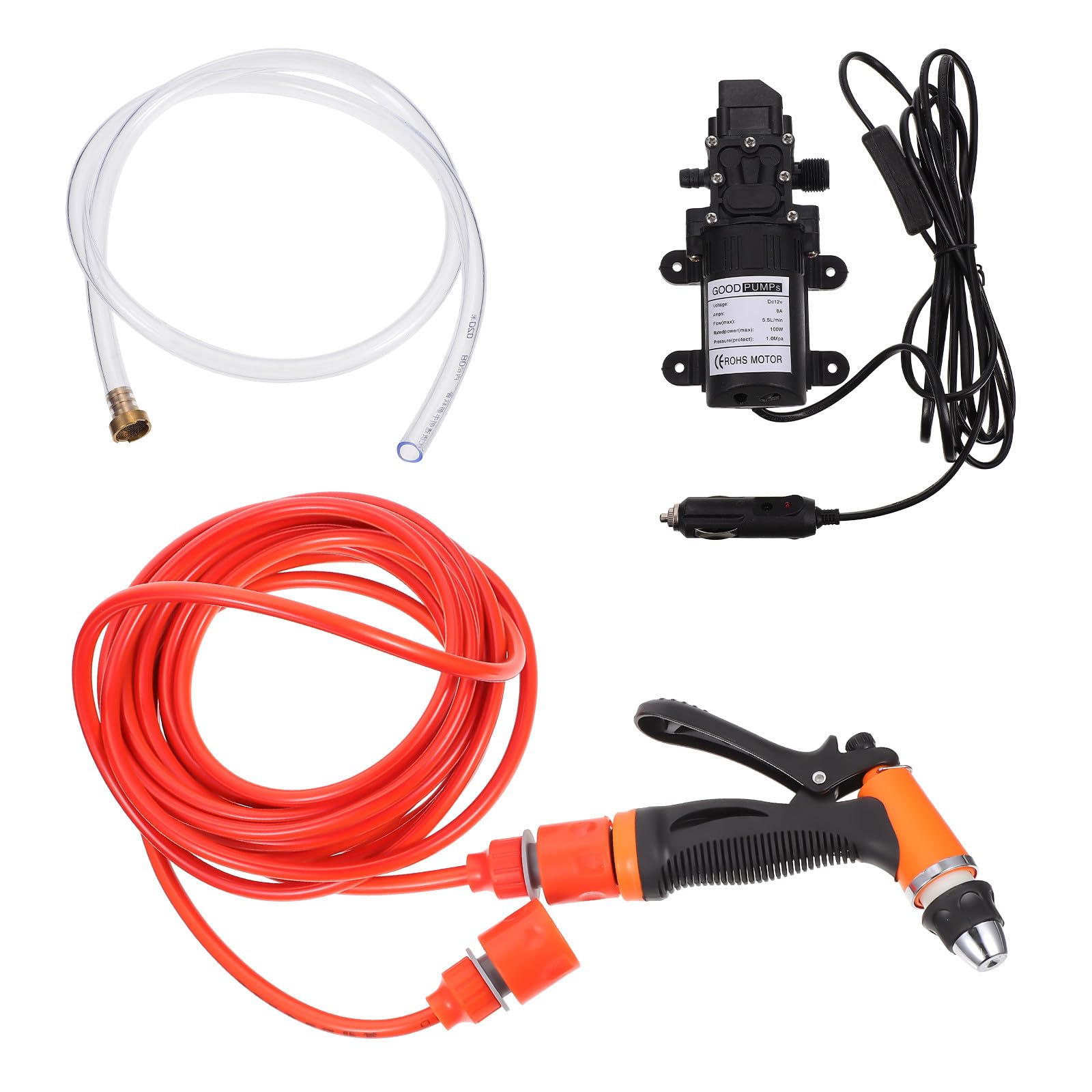 Pompa Lavaggio Auto ad Alta Pressione 12v Maniglia Antiscivolo