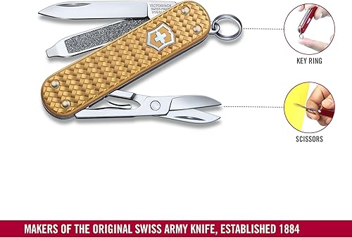 Miniatura 4 de Victorinox Classic Precious Alox - Cuchillo de bolsillo (rojo icónico)