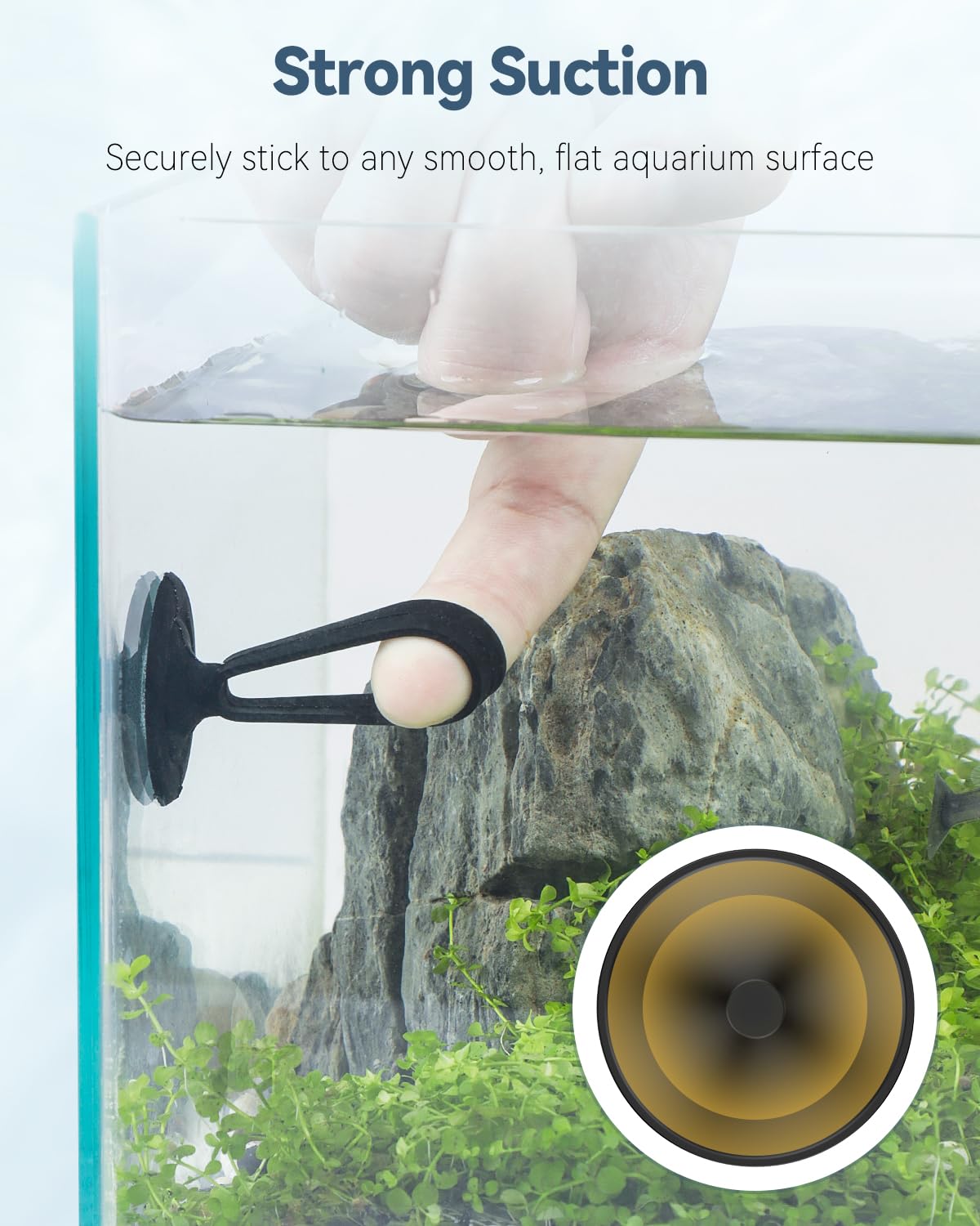 Pawfly 6 Pcs Fish Tank Tube Light Suction Cups Aquarium Suction Cups for 2.5 cm to 3.8 cm Wide Submersible Light Aquarium Tube Light Holders with 1 Inch Elastic Rubber Ring (Not for Airline Tubing) - Image 3