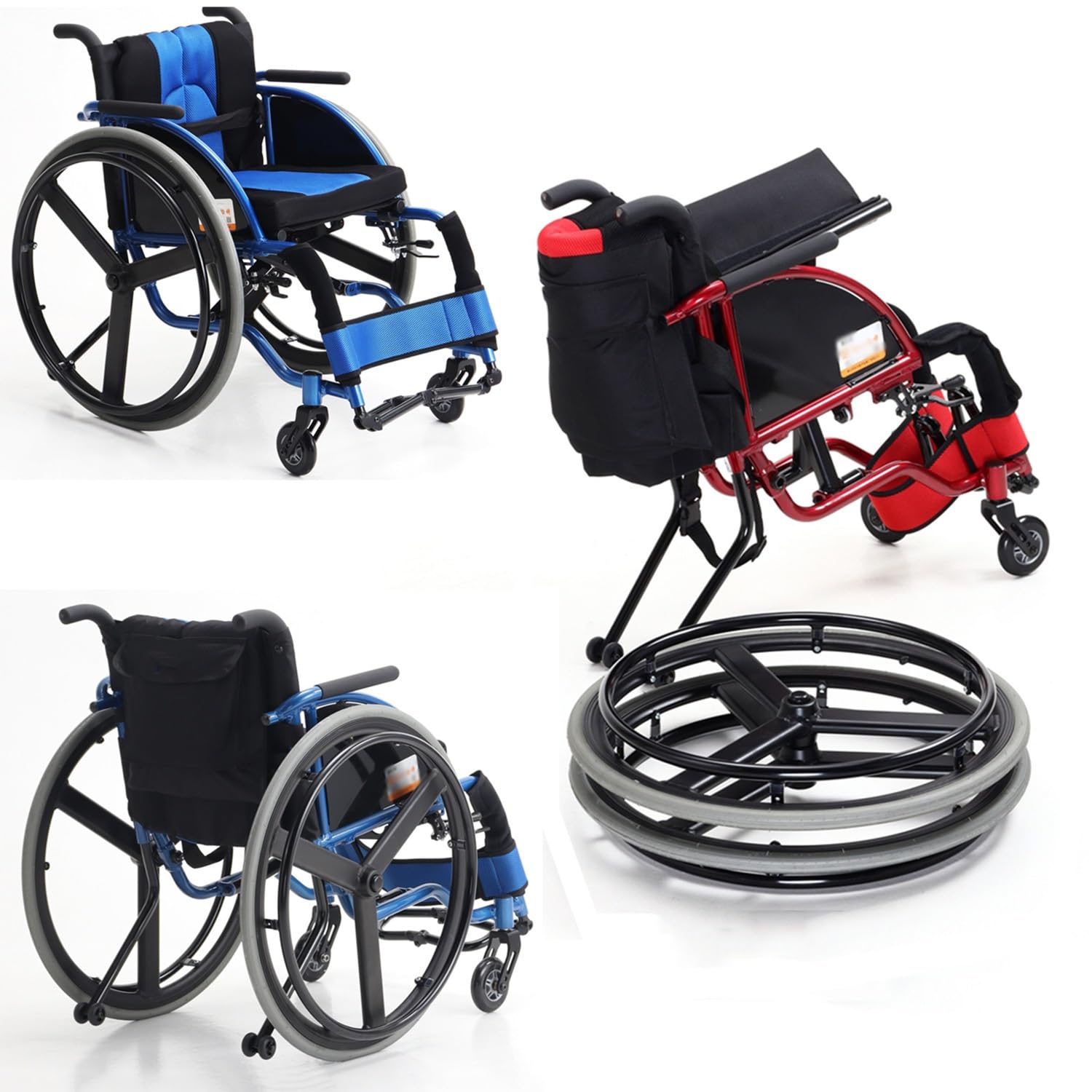 Rueda de Repuesto para Silla de Ruedas 24 x 1 (23-540),Rueda Neumática de Goma con Rodamiento de 1/2" (12 mm), Conjunto de Rueda Trasera de liberación rápida (2 Unidades)