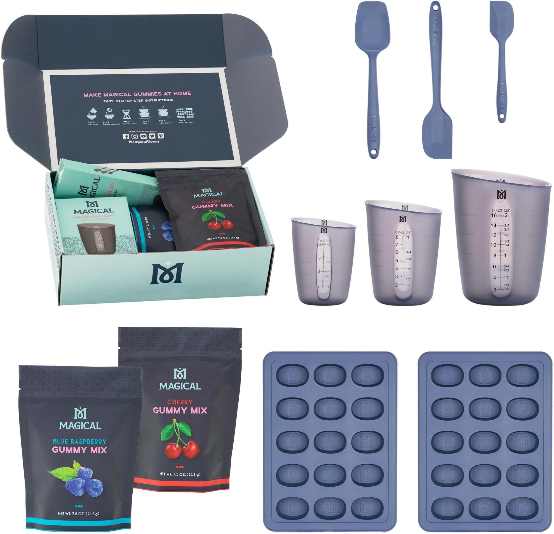 Gummy Mix & Mold Kit | No-Stick Candy Making Set