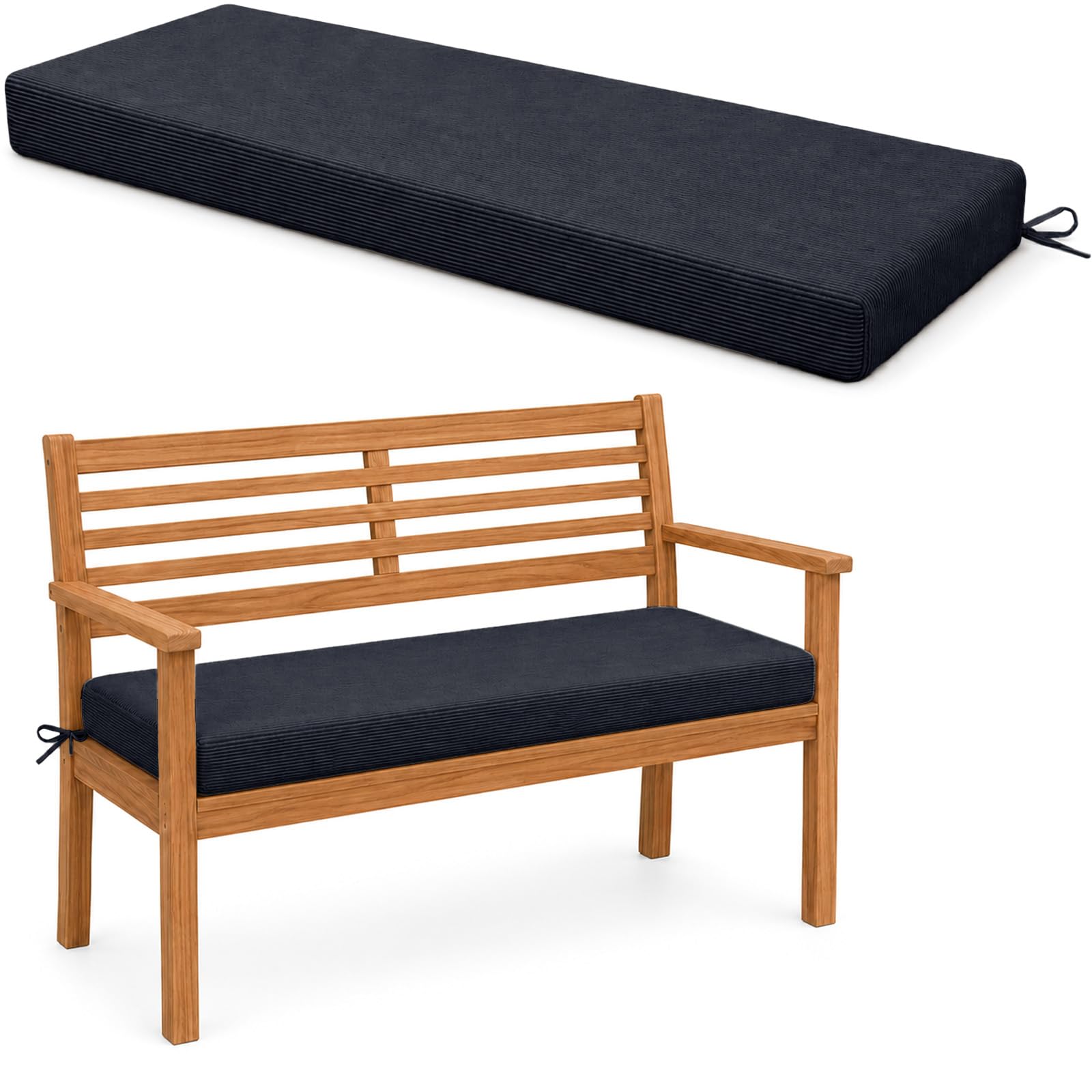 Corduroy Bench Cushion – 2/3/4 seater Garden Bench Cushion Indoor/Outdoor