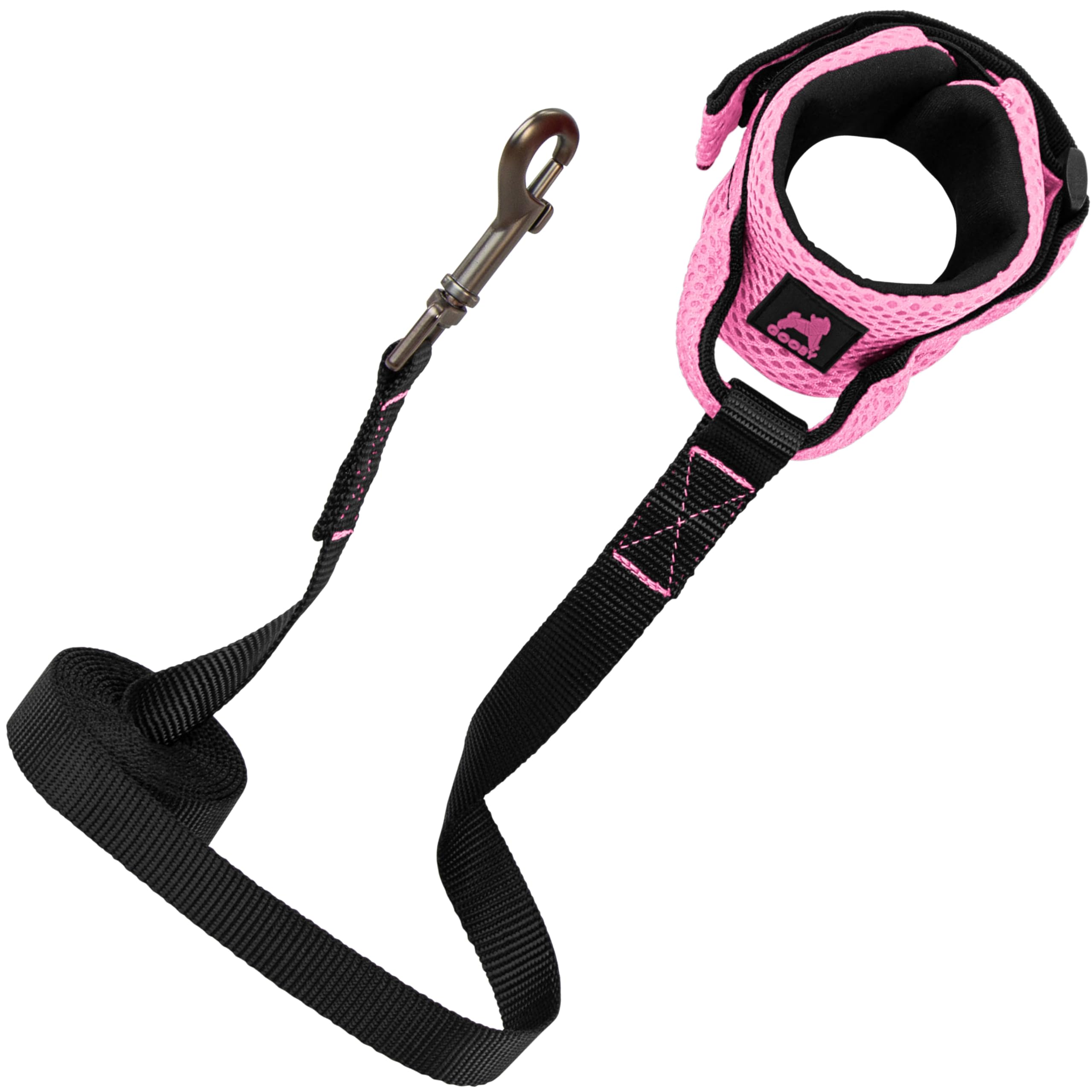 Gooby Soft Mesh Wristband Surfer Leash, Pink, 6 FT