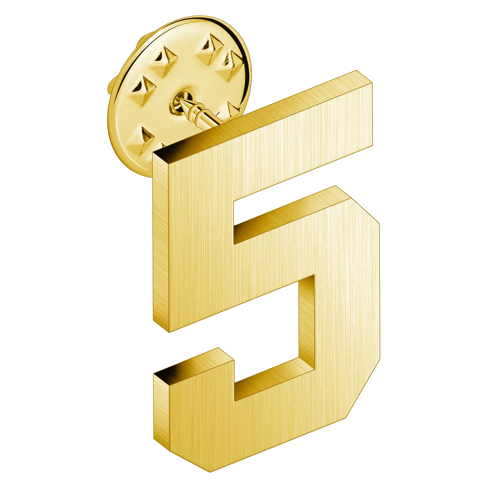 AMITER Personalized 0-100 Number Lapel Pins, 18K Gold Brooch Pin Tie Tacks for Suits, Neckties, Hats, Men & Women 5