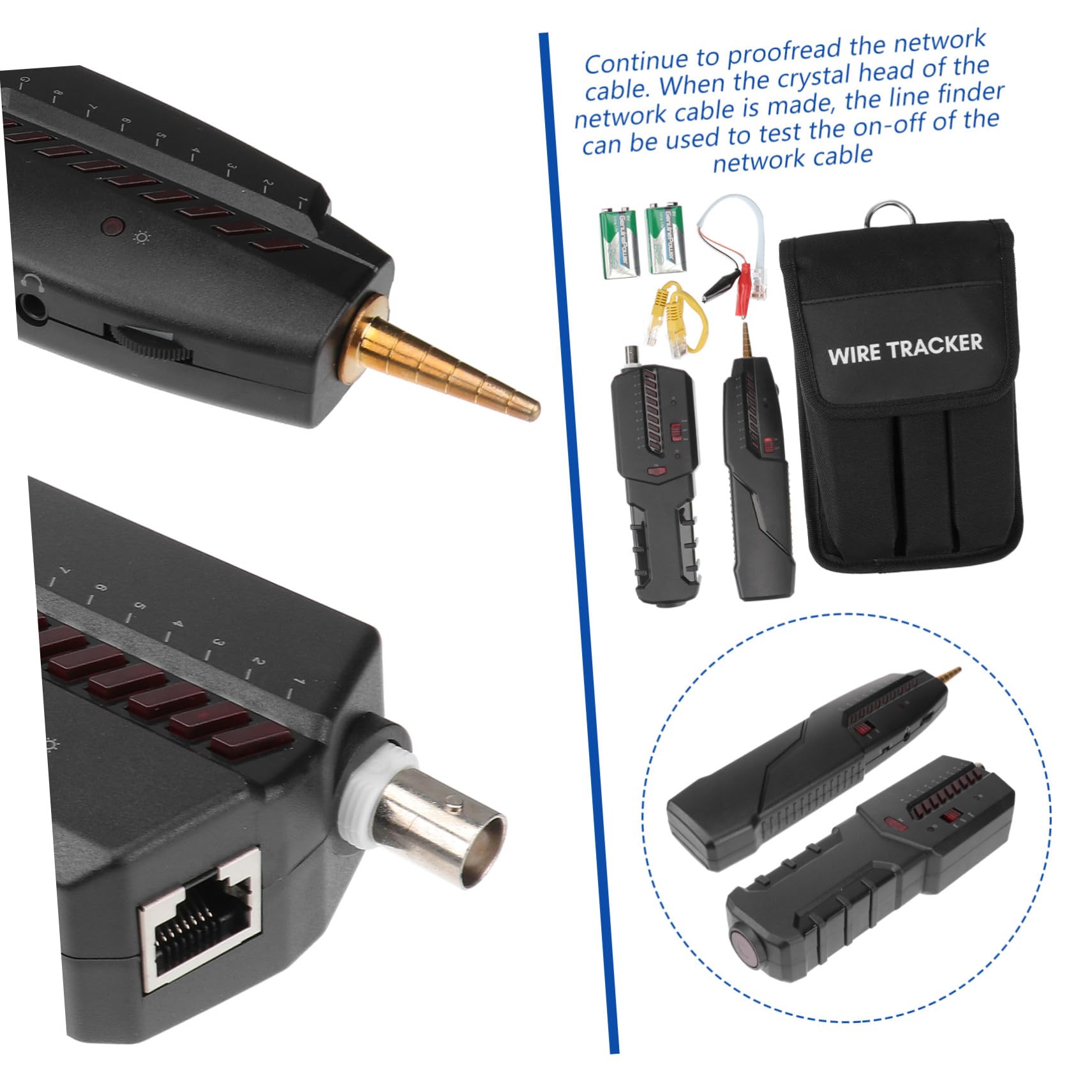 Testeur de Câble Réseau Ethernet Rj45, Localisateur de Ligne Multifonction