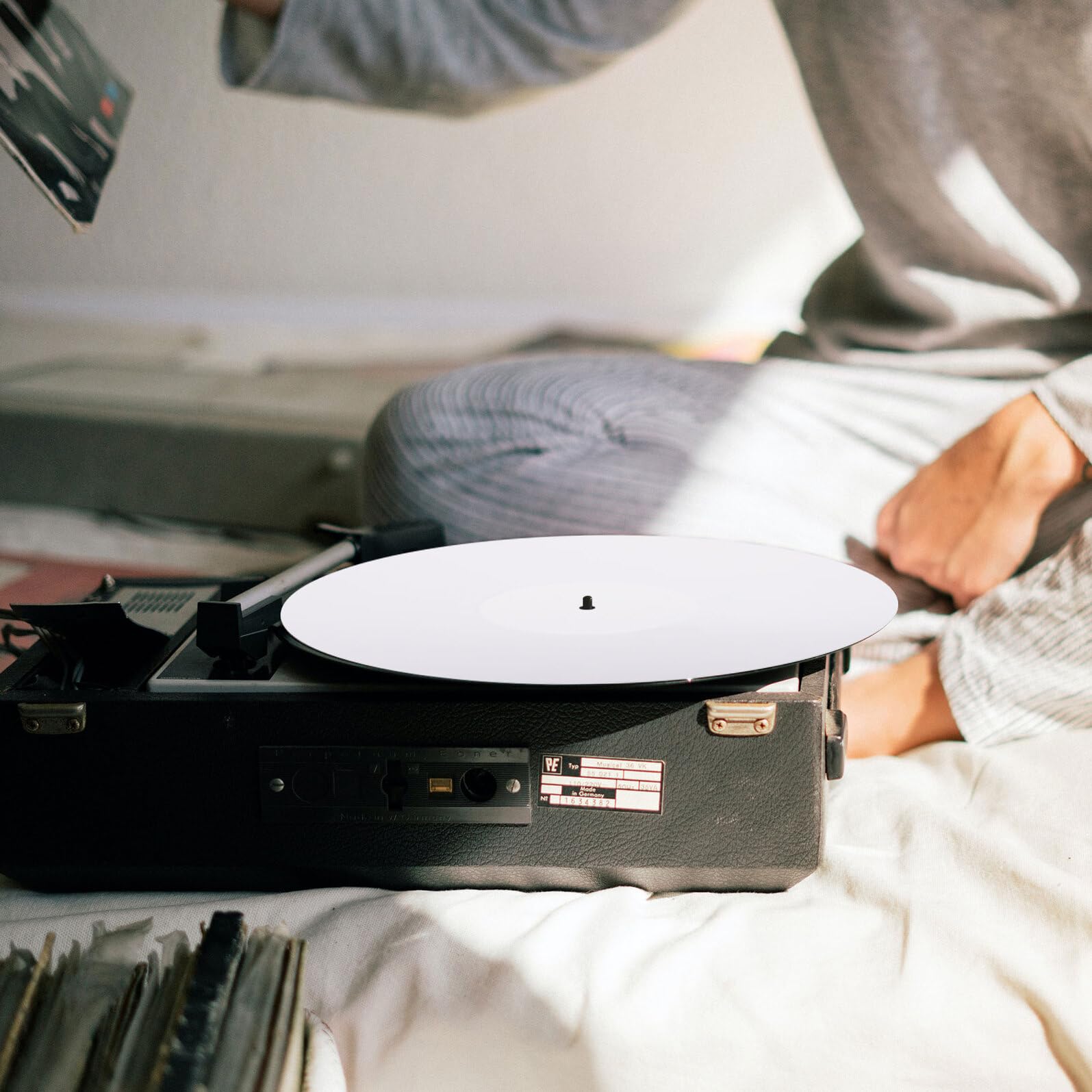 Toddmomy Tappetino in Acrilico per Dischi in Vinile da Antistatico e Durevole Adatto Giradischi per Migliorare Qualità Audio e Ridurre Rumore Bianco
