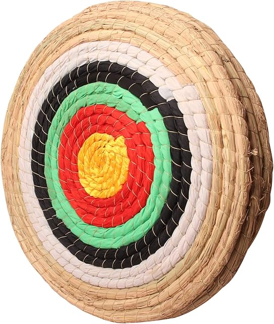 Amazon Brand - Eono Straw Archery Target, Traditional Three Layer Round Hand-made Solid Archery Targets, Recurve Bow Longbow Compound Bow Outdoor Shooting Practice