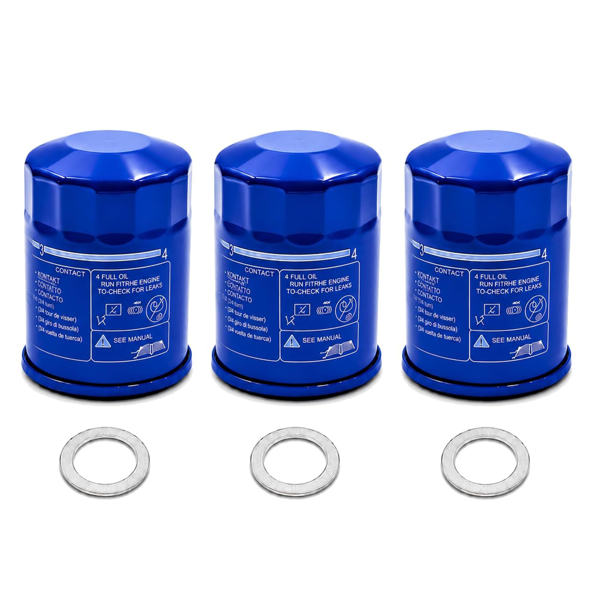 Photo 1 of 15400-PLM-A02 3-Pack Engine Oil Filters with Washers for Honda and Acura