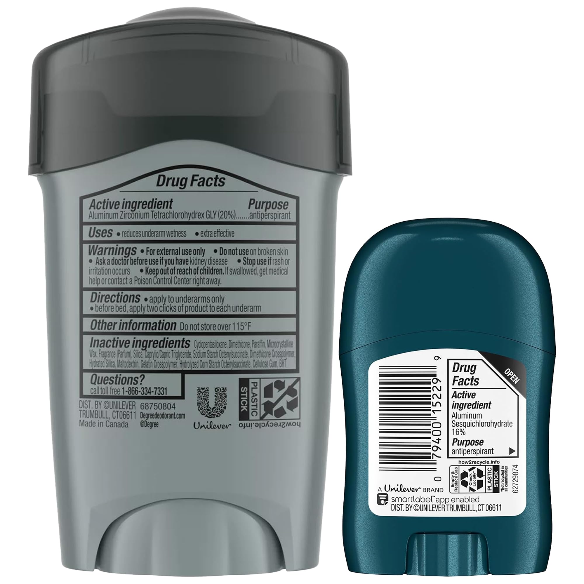 Degree Men Clinical Protection Sport Strength Antiperspirant 4-Pack + Travel Mini