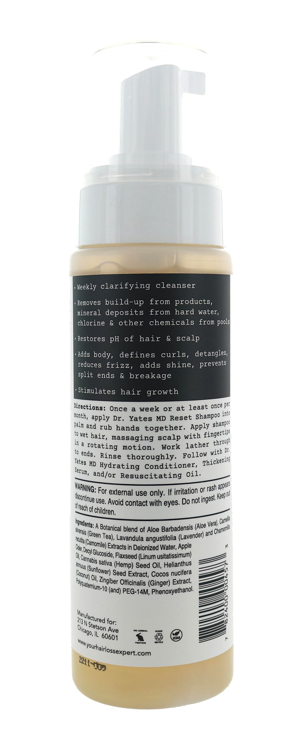 Amazon.com : Dr. Yates MD - Reset Clarifying Shampoo with Apple