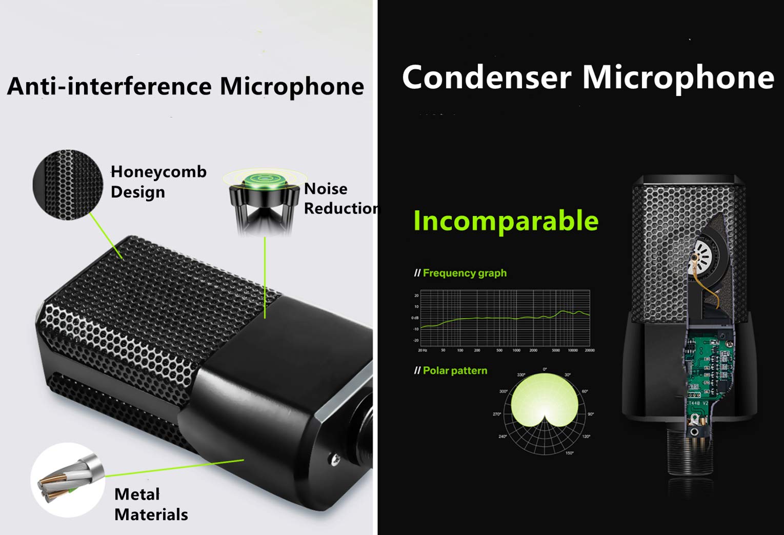 Professional Audio Mixer， K300 Live Sound Card and Interface Board with