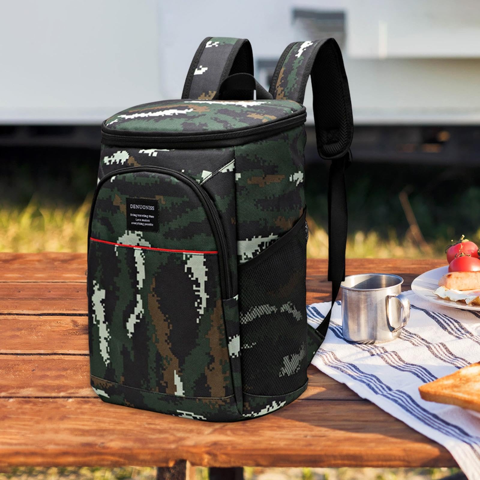 F Fityle Mochila Nevera Isotérmica, Bolsa Térmica Ligera de Gran Capacidad, Bolsa de Picnic Portátil para Mantener La Comida Fría O Caliente para Fiestas en La