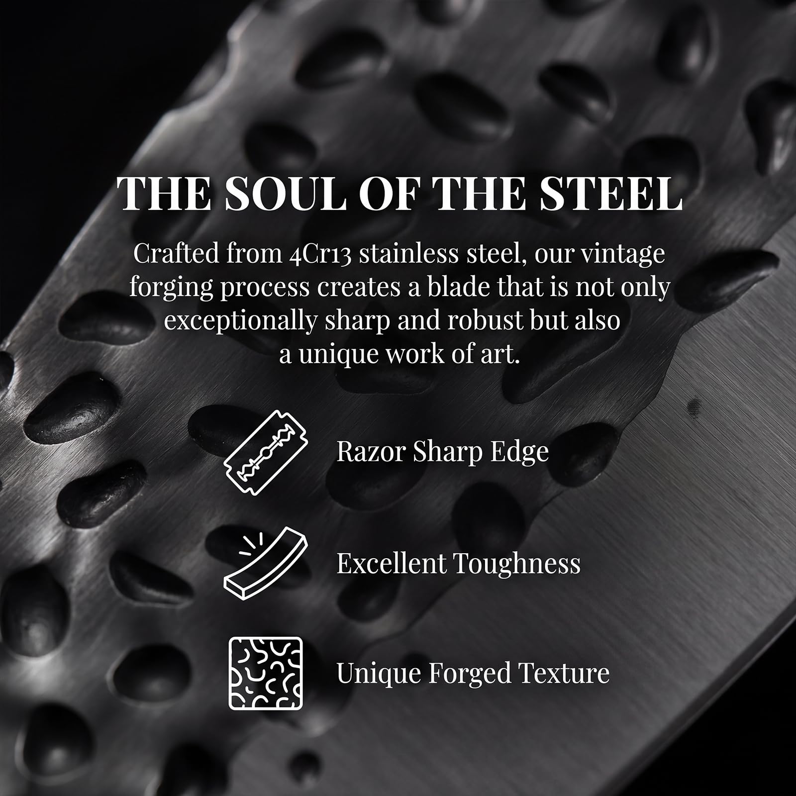 Coltelli da Chef Professionali 20cm Forgiato a Mano Acciaio Inox 5 Strati Impugnatura Legno di Pakka