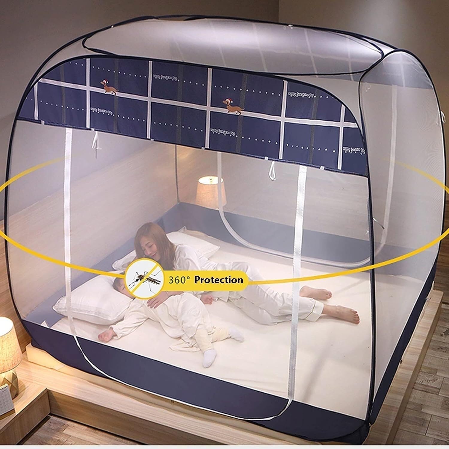 Moskitonetz, Einzelbett/Doppelbett, Moskitonetz, Outdoor, tragbar, Camping, Moskitonetz, Anti-Sturz-Mücken (1,2 x 2 m)