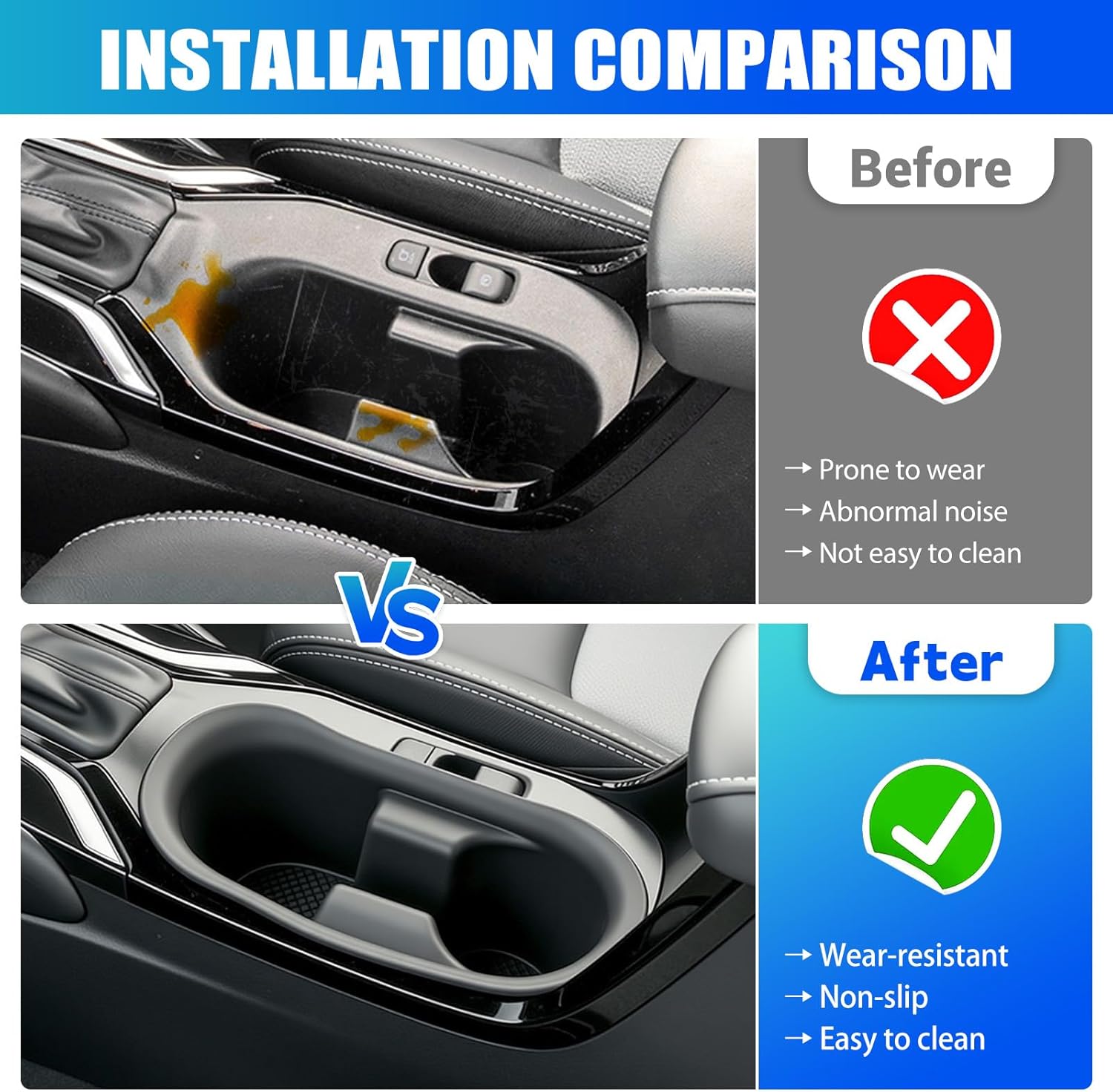 Cup Holder Insert Fits for 2023-2026 Toyota Corolla Sedan Hatchback Console Organizer Cup Holder Compatible with Corolla Interior Accessories Center Console Storage Tray