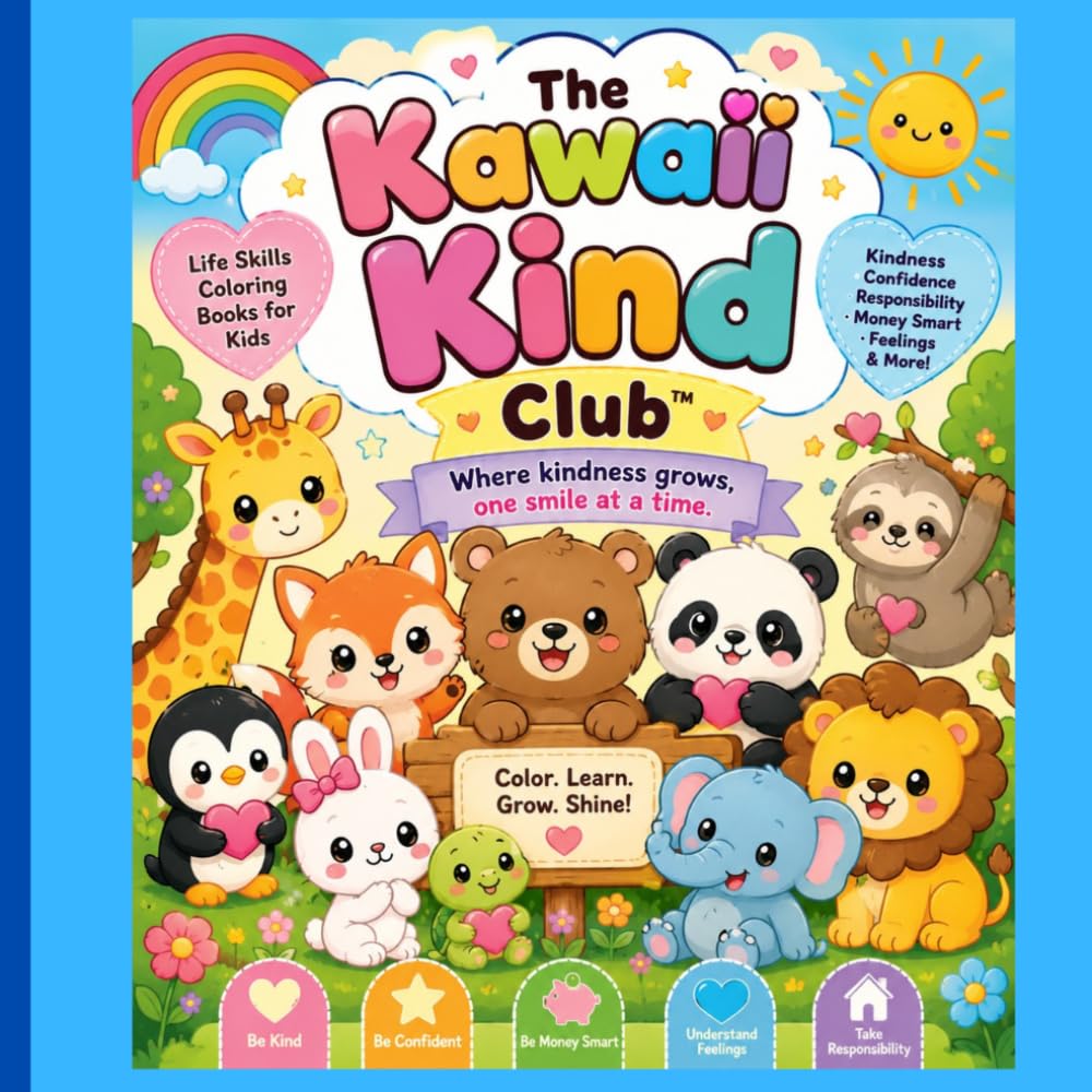 The Kawaii Kind Club: Life skills coloring books