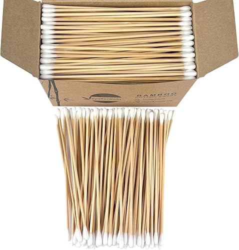 Hisopos de limpieza de armas, puntas dobles, palitos de bambú de 6 pulgadas para limpieza y mantenimiento de pistolas, rifles y pistolas