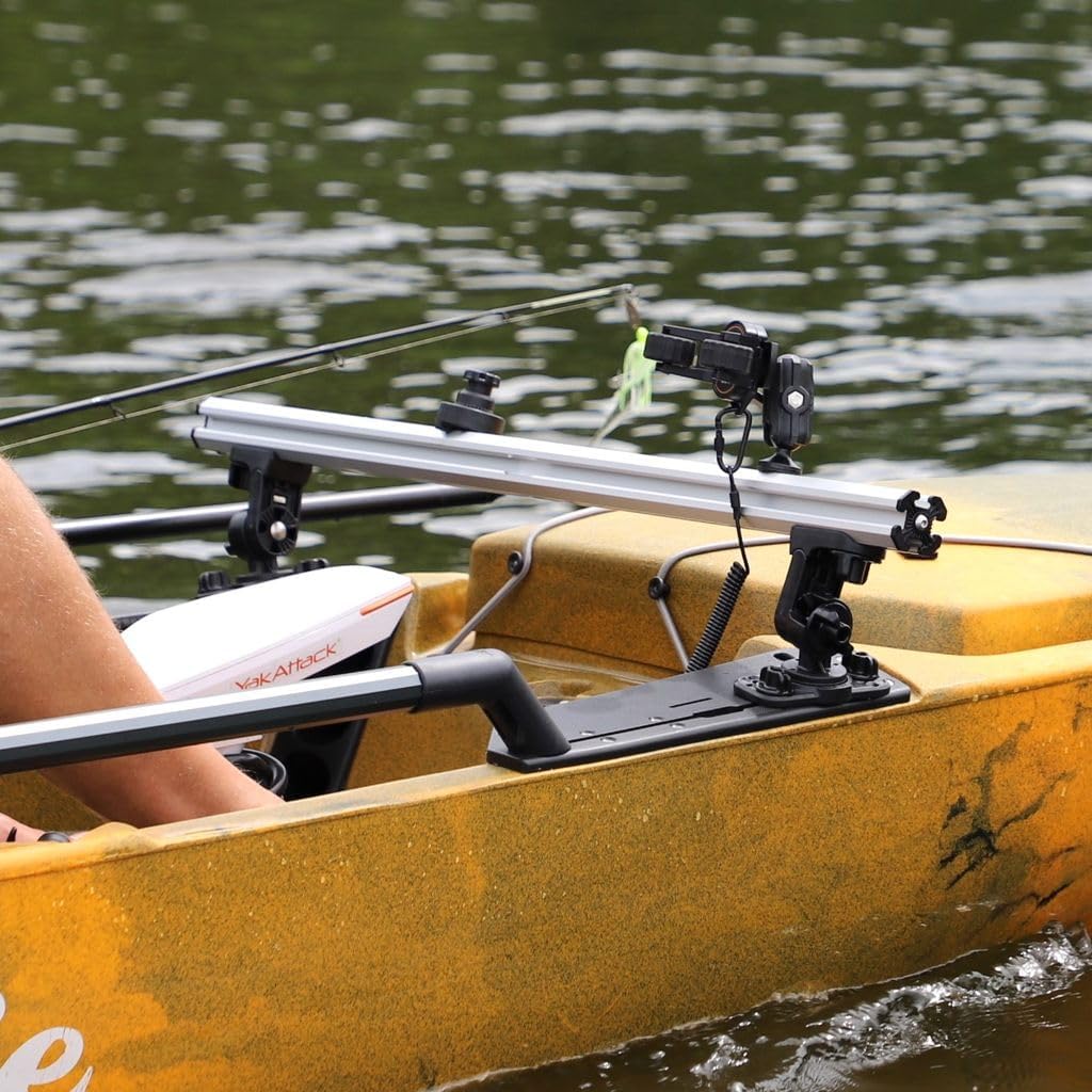 YakAttack Command Center Crossbar Size & Mounting System Options | Rail & Track Mount | Extra-Wide Kayak Rigging Bar for Accessories | Made in USA