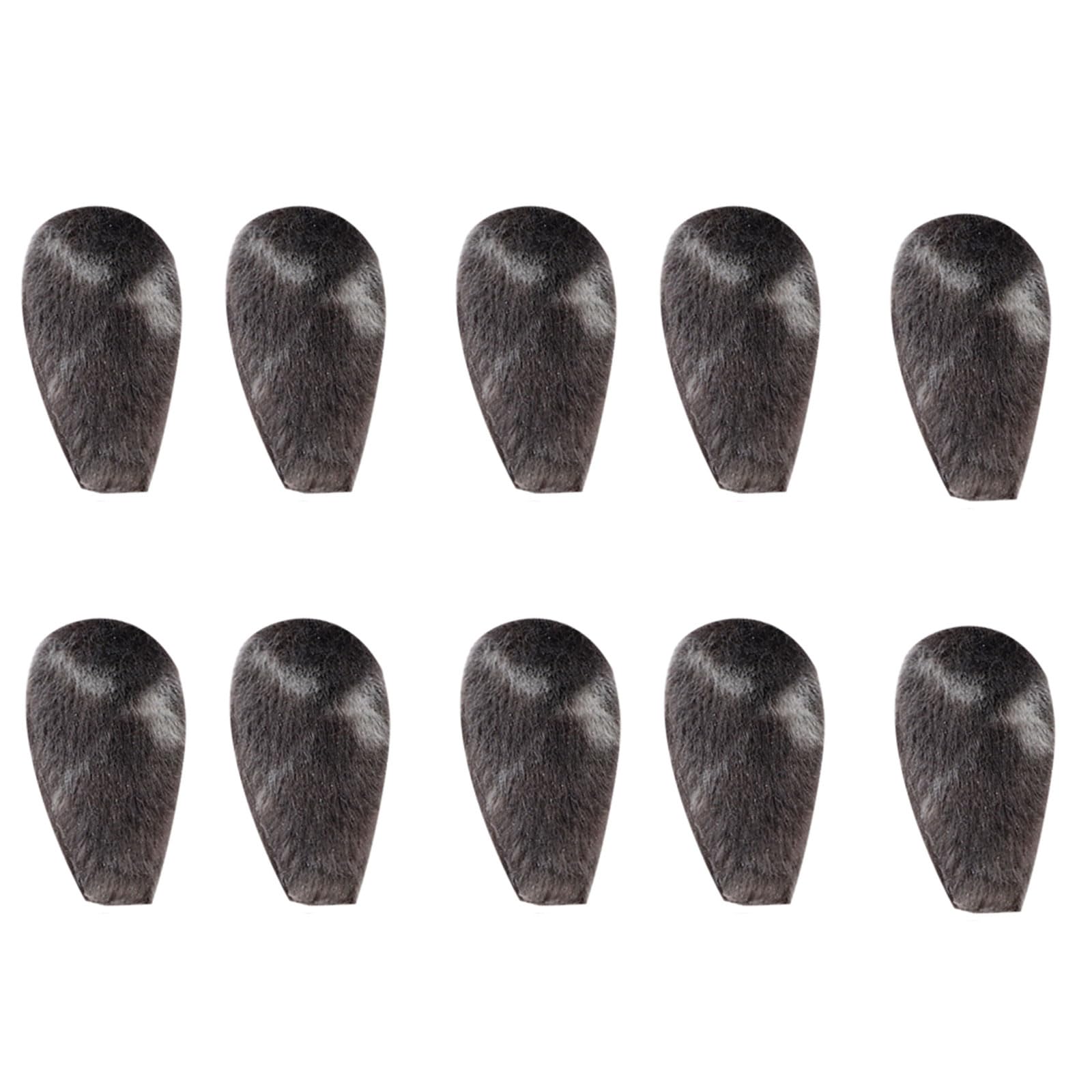 Tsophreniq 10Pcs Furry Bunnies Ears Charm Sewing Plush Ears Appliques Assorted Color for Hair Accessories Clothing Embellishments Crafting Charm for Hair Accessories