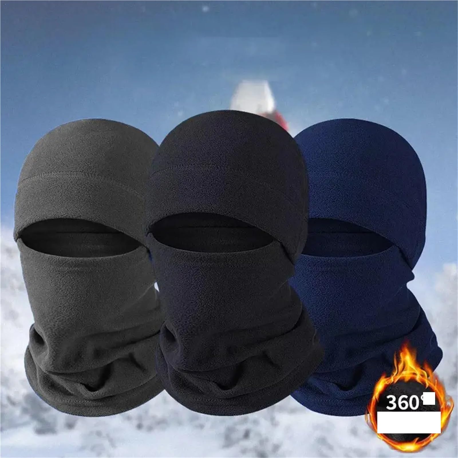 Masque De Cyclisme Cagoule chaude d'hiver for hommes et femmes, 2 pièces, casquette de cyclisme, Sports de plein air, coupe-vent, bavoir de Ski, polaire, résistant au froid, moto, vélo, chapeau Écharp