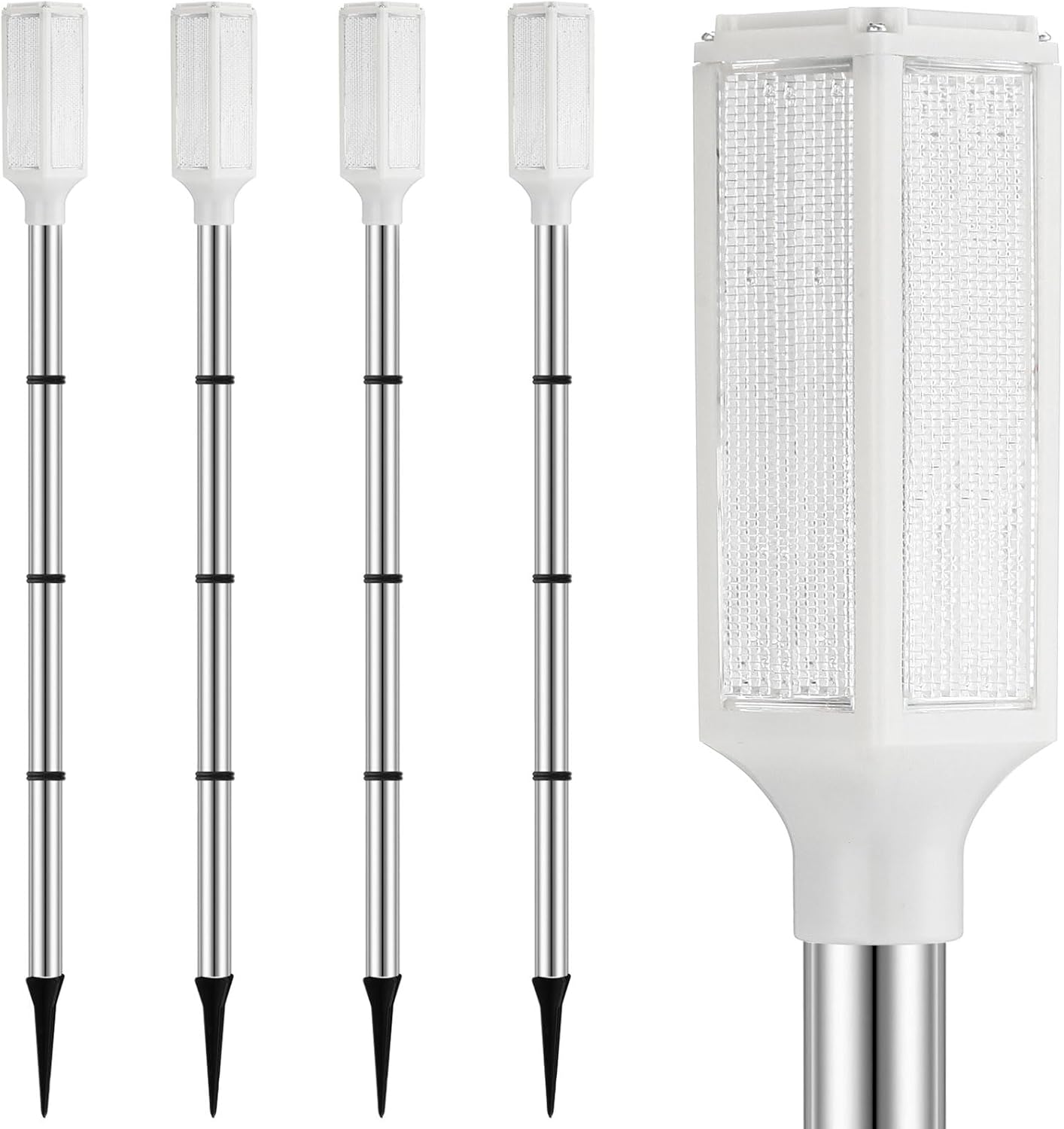 4 Pcs Solar Powered Driveway Markers Driveway Lights