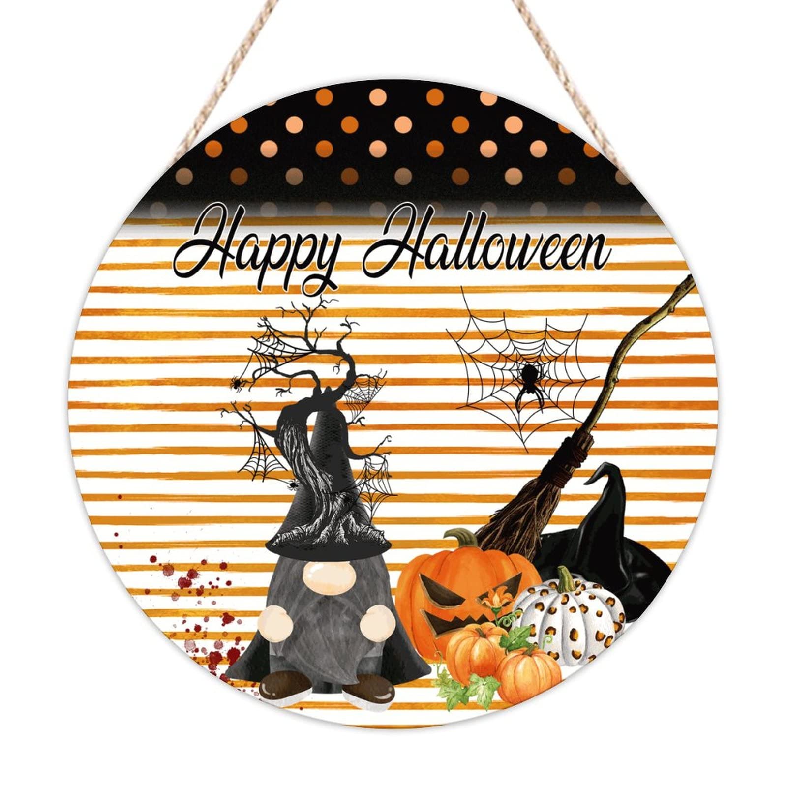 Décoration murale Happy Halloween en bois pour entrée de ferme